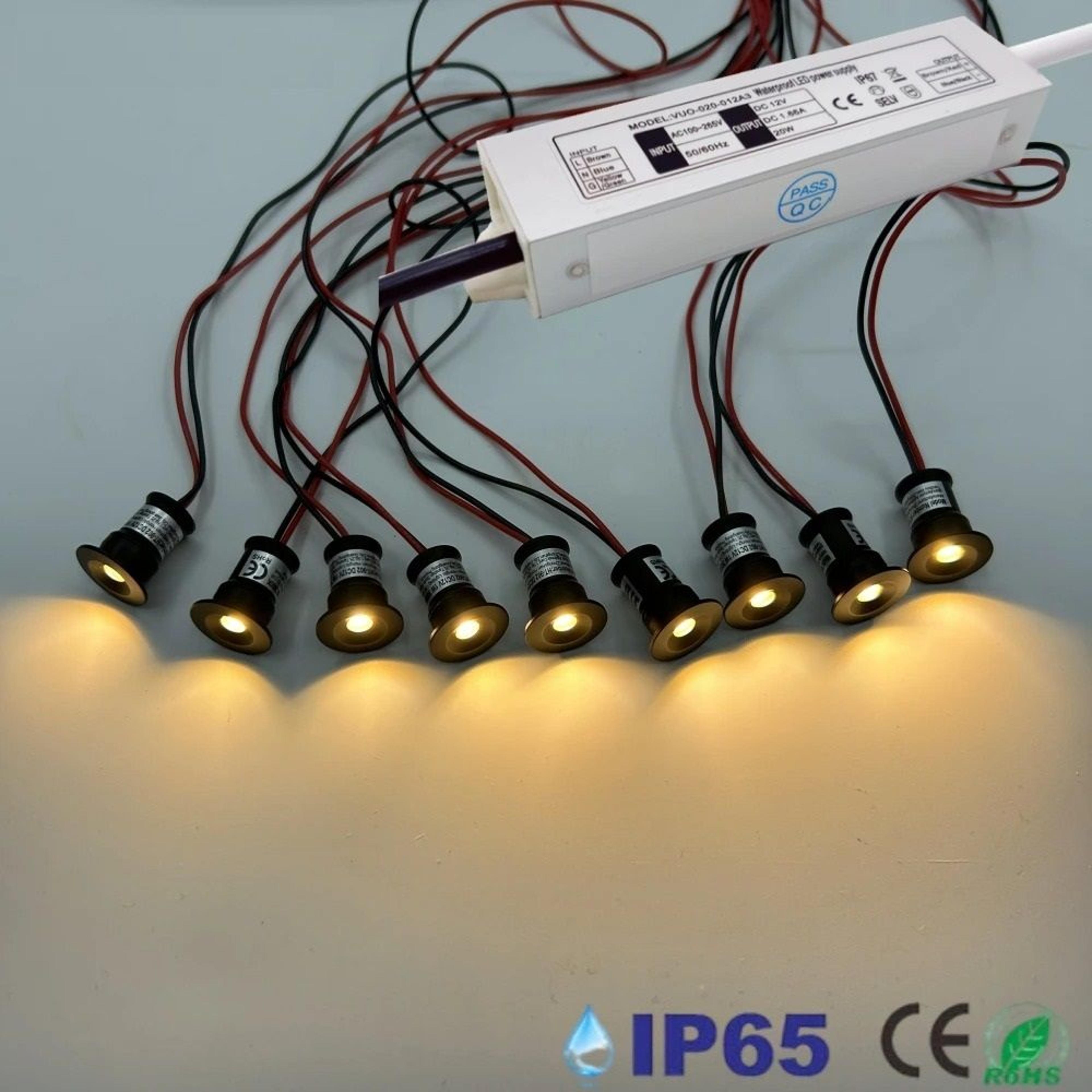 Mini LED Spotlight 12V 1W Recessed Ceiling Lamp Set With Driver AC220V Cabinet Showcase Lighting 1