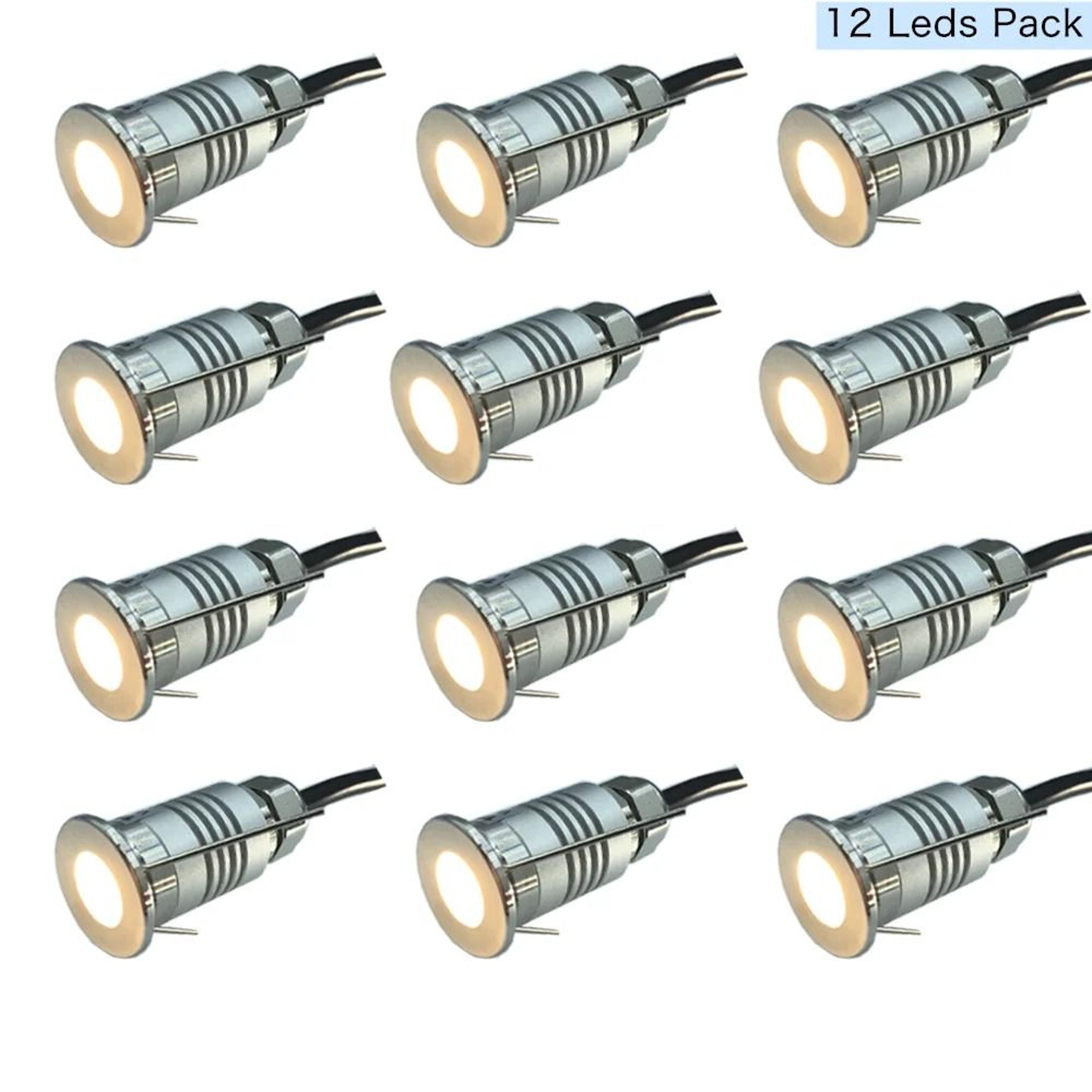 Waterproof IP67 1W Mini LED Deck Floor Light 12V Garden Underground Spot Lamp 7