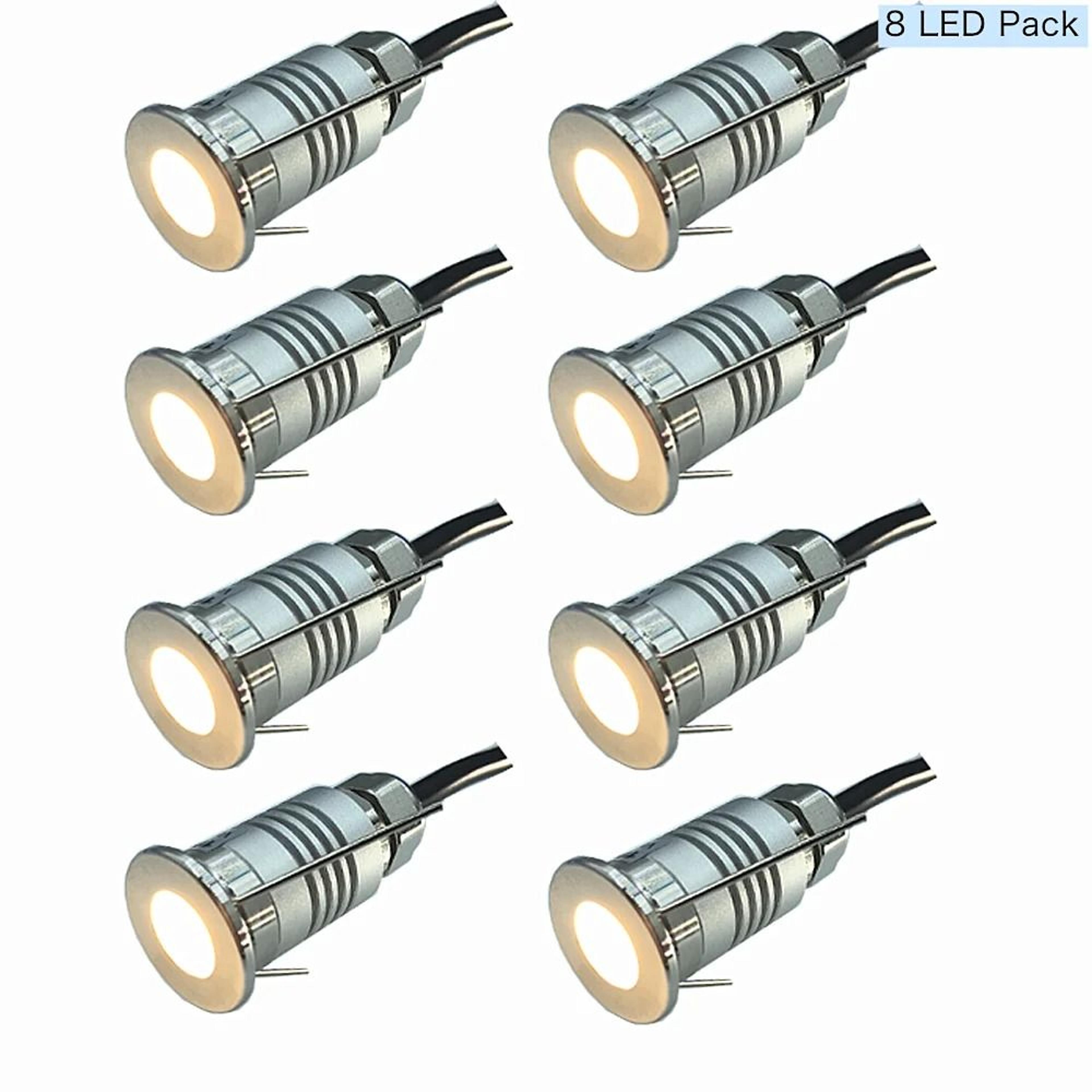 Waterproof IP67 1W Mini LED Deck Floor Light 12V Garden Underground Spot Lamp 9