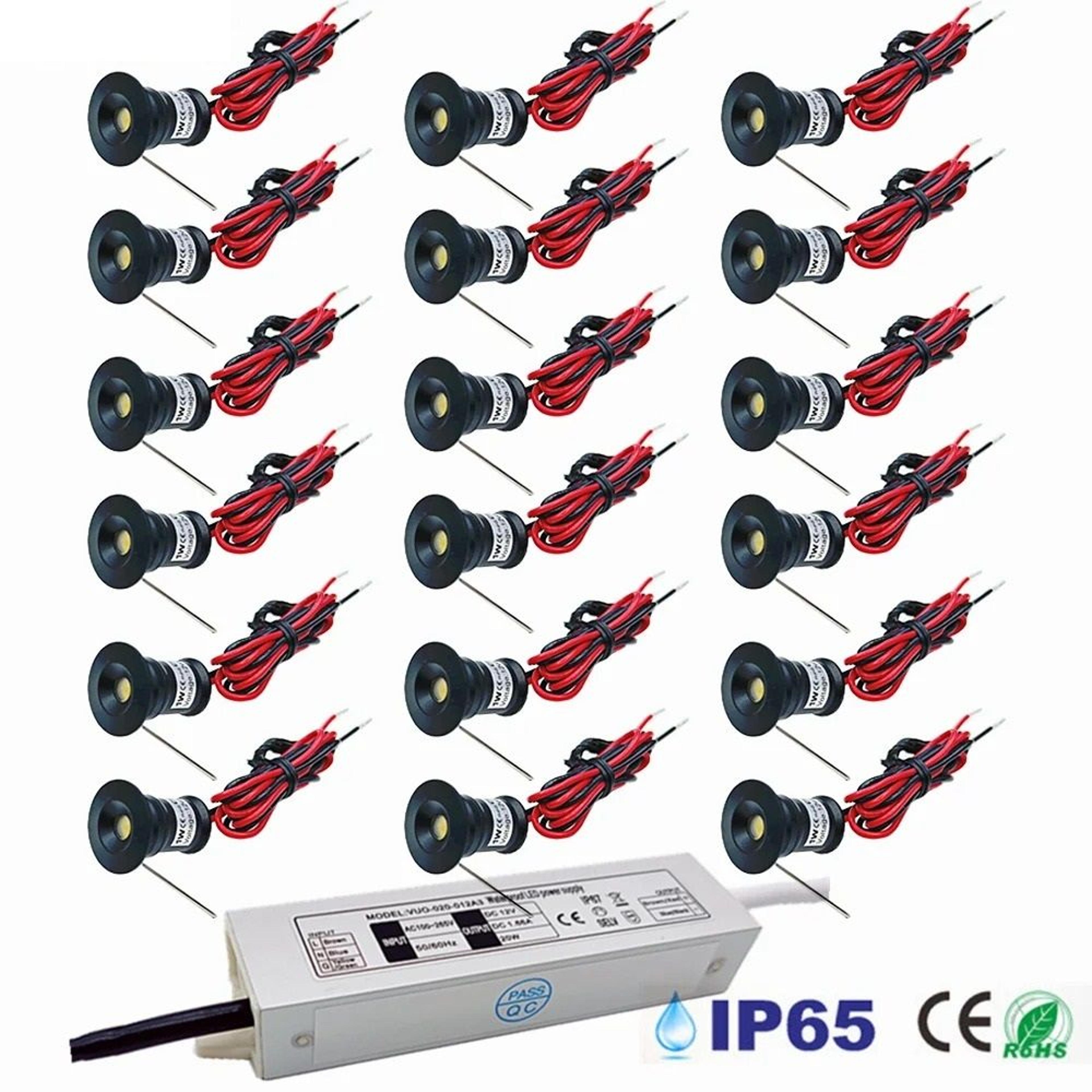 Mini Spotlight 1W Recessed LED 12V Embedded Ceiling Downlight Set With Driver 1