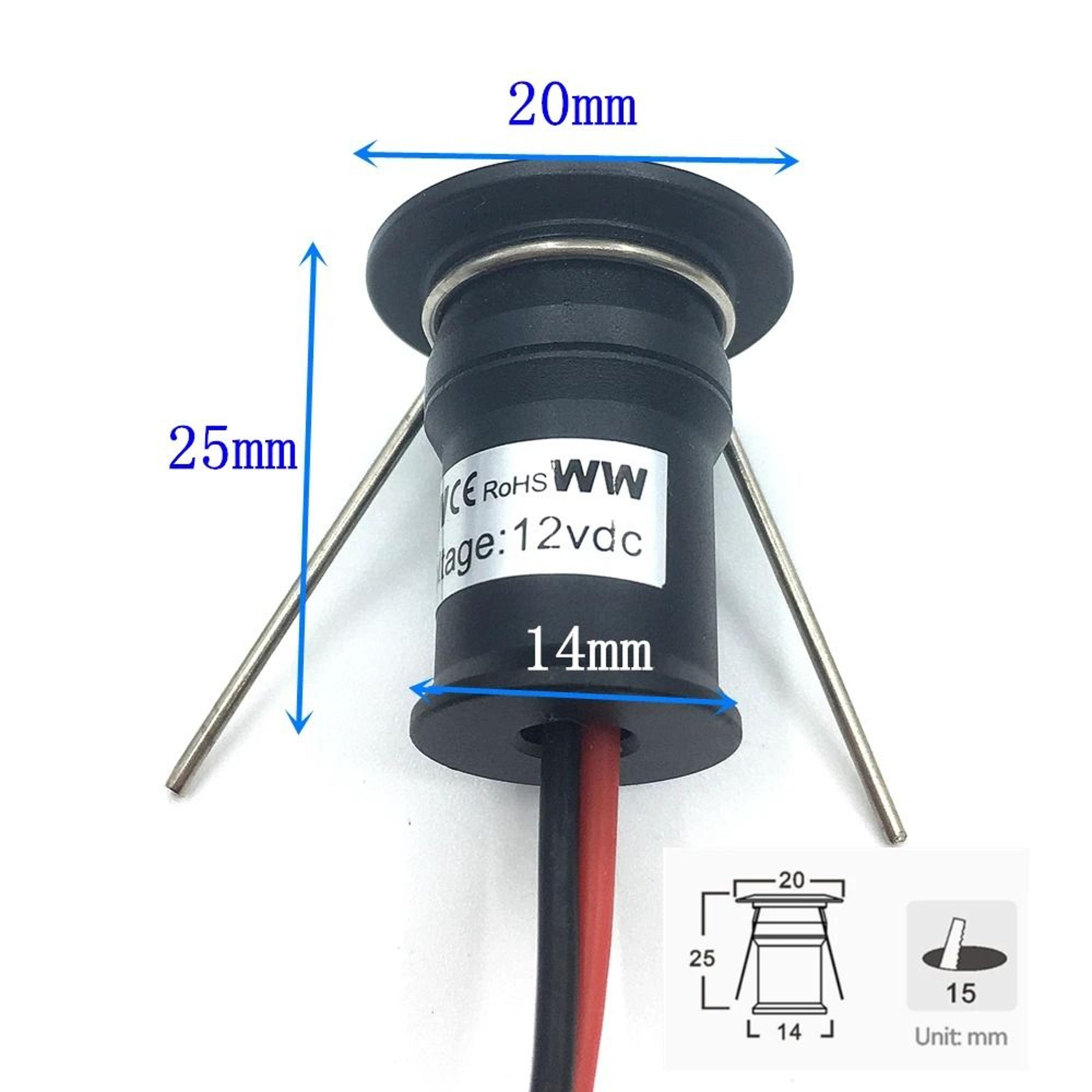 LED Mini Downlight 1W Dimmable Spot Lamp 059 In Aluminum Recessed Stair Showcase Ceiling Light 3