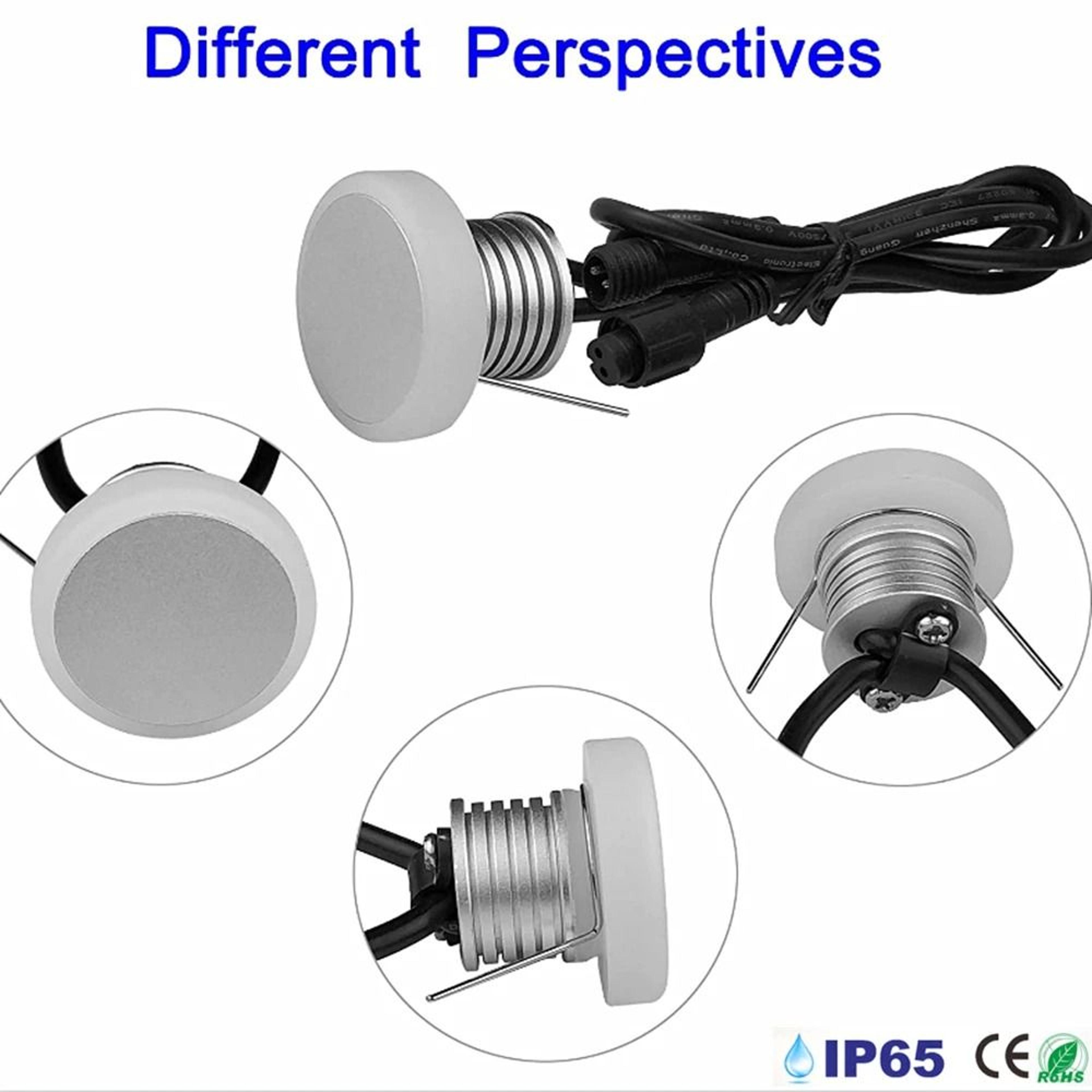 DC12V IP67 Waterproof Wall Lamp 1W Stair LED Light Outdoor Balcony Garden Yard Step Sconce 1