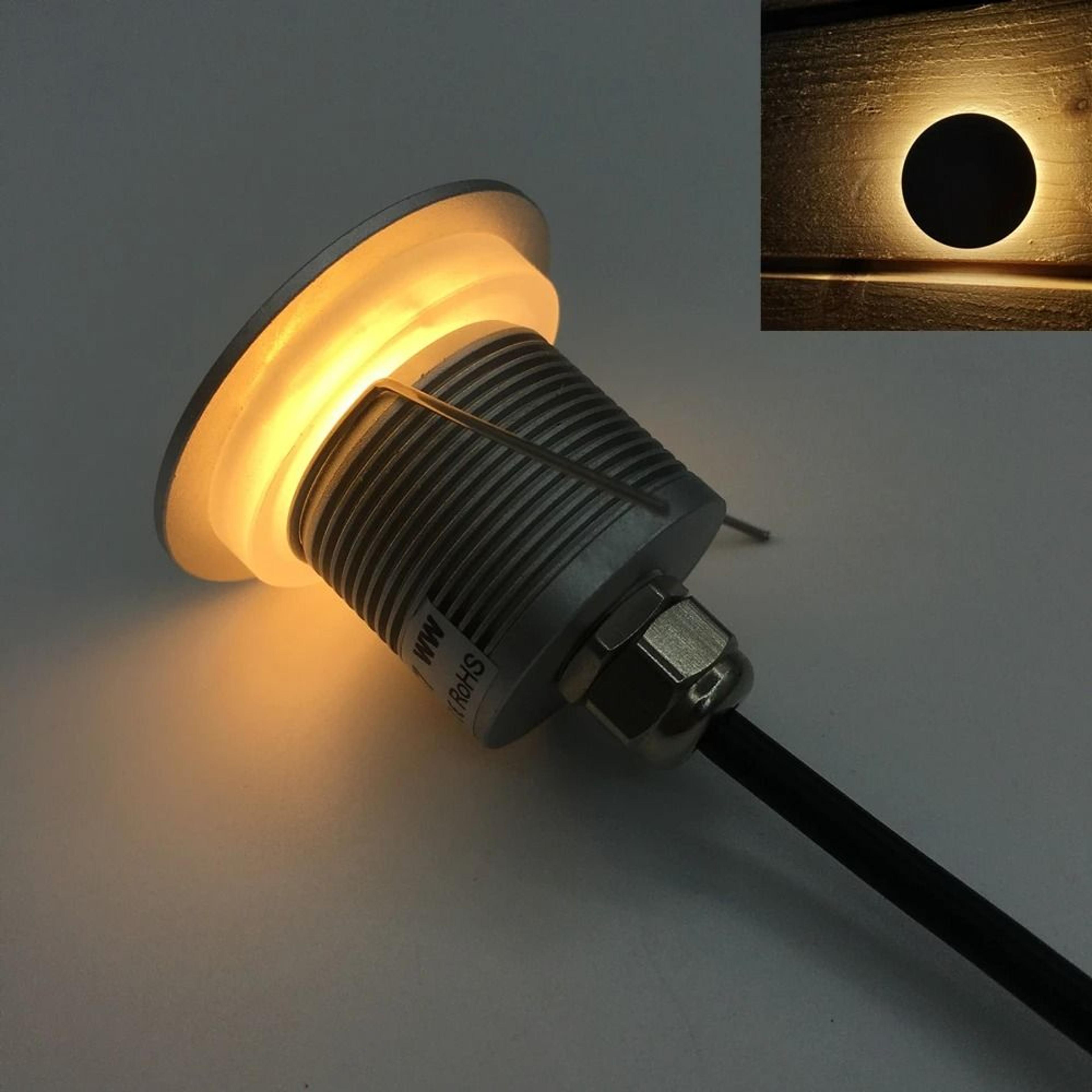 1W LED Deck Light Garden Pathway IP67 Waterproof Underground Wall Lamp 12V 24V Stair Step Flooring  1