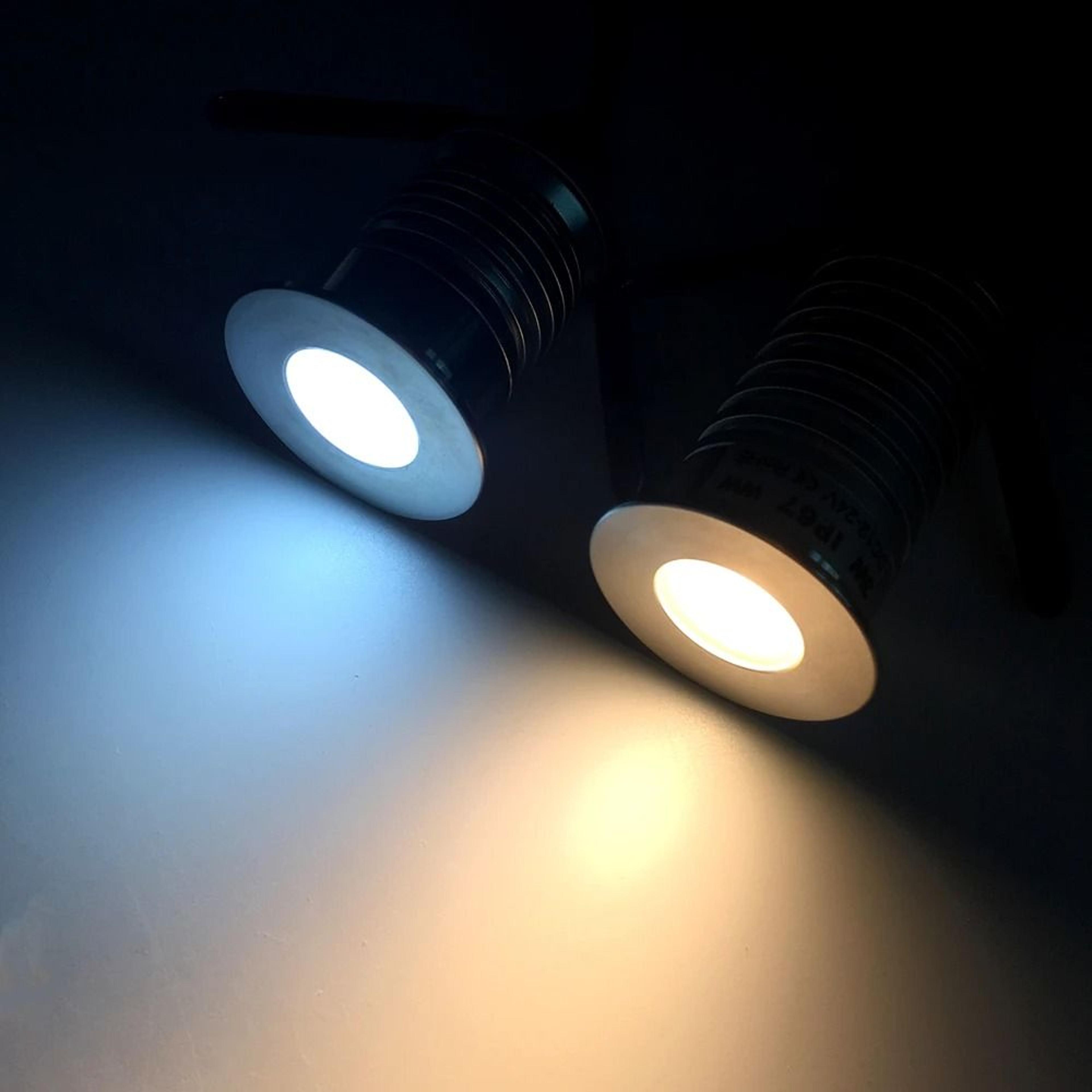 Mini IP67 Waterproof Spotlight LED 1W Underground Light Outdoor Ground Yard Spot 12V 24V 5
