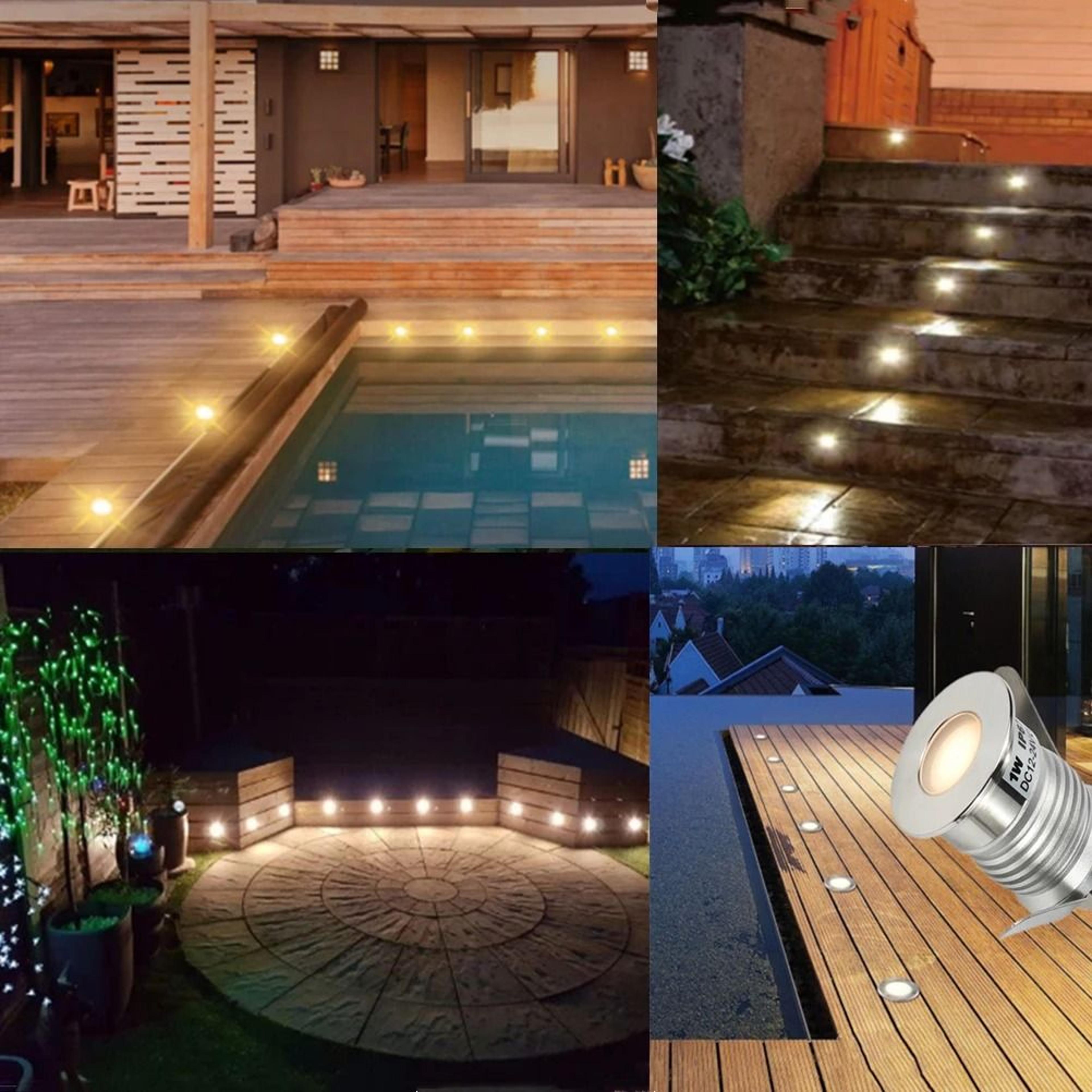 ip67 waterproof 1w 3w led underground light recessed ground garden path outdoor landscape spot 12v to 24v