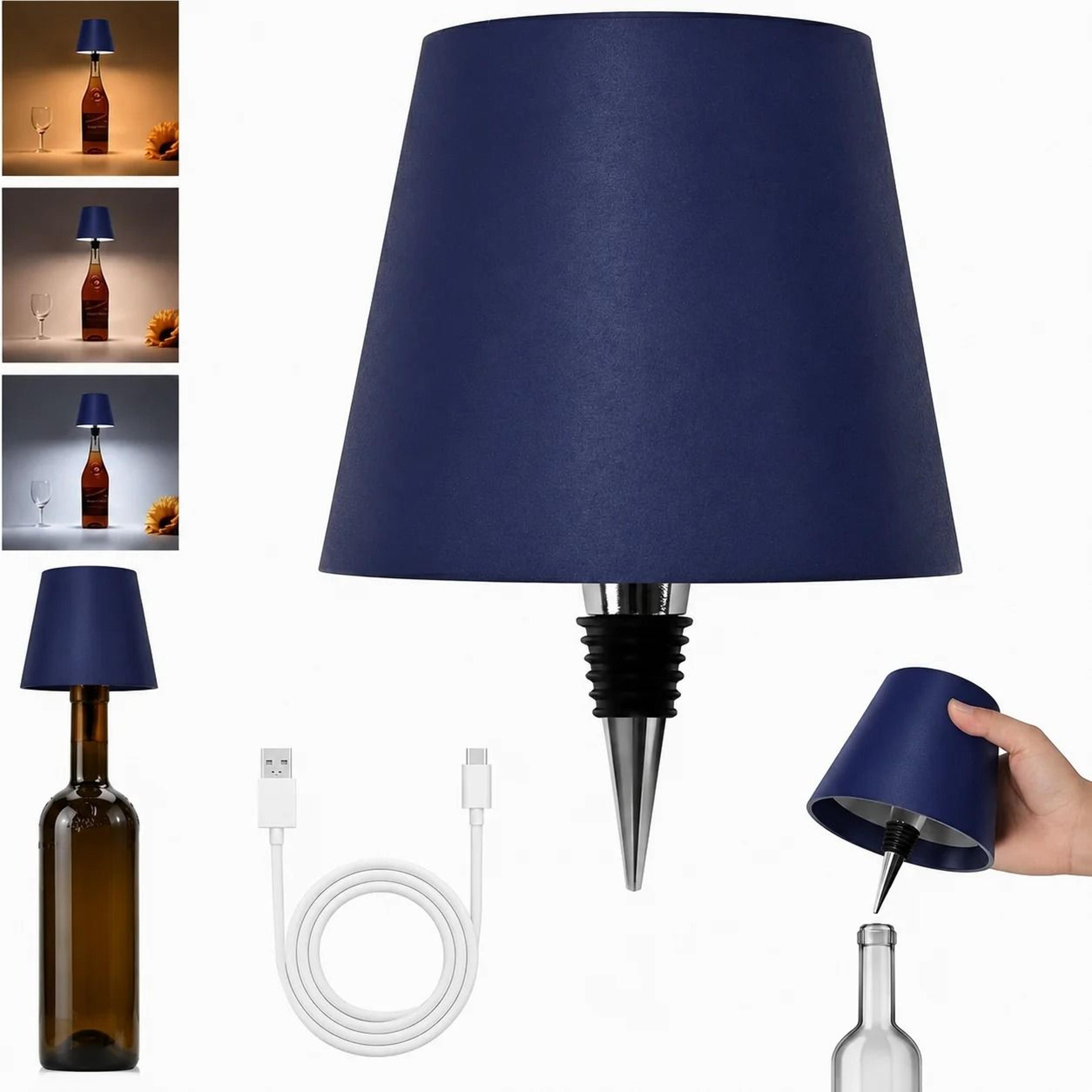 Wireless Wine Bottle Lamp Type C Charging Touch Control Dimming LED Table Light Bar Atmosphere 24