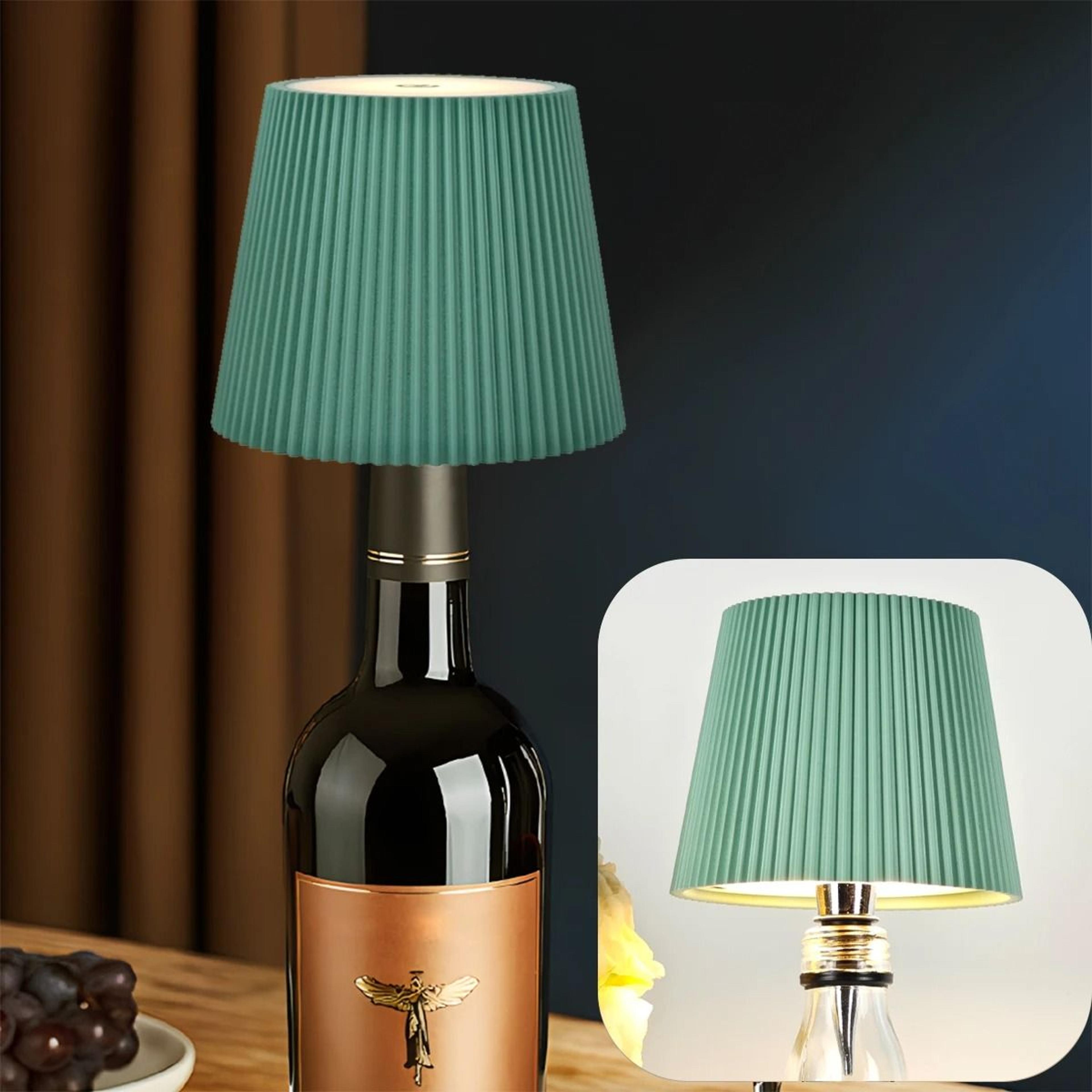 Wireless Wine Bottle Lamp Head Portable Touch LED Light 3 Color Modes Dimmable USB Rechargeable 11