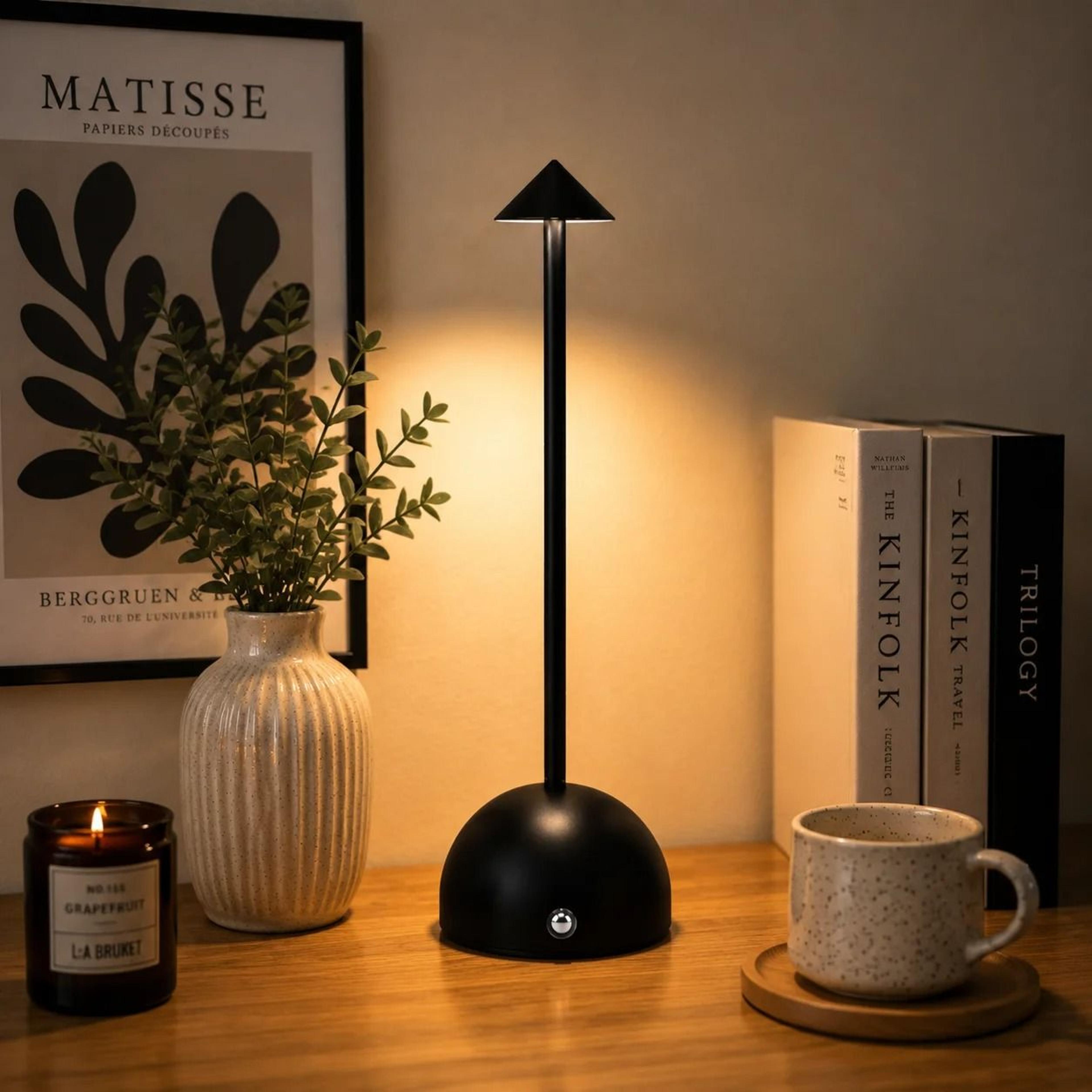 Portable Rechargeable Table Lamp LED Wireless Touch Control Dimmable Bedside USB Lamp Home Cafe Bar 7