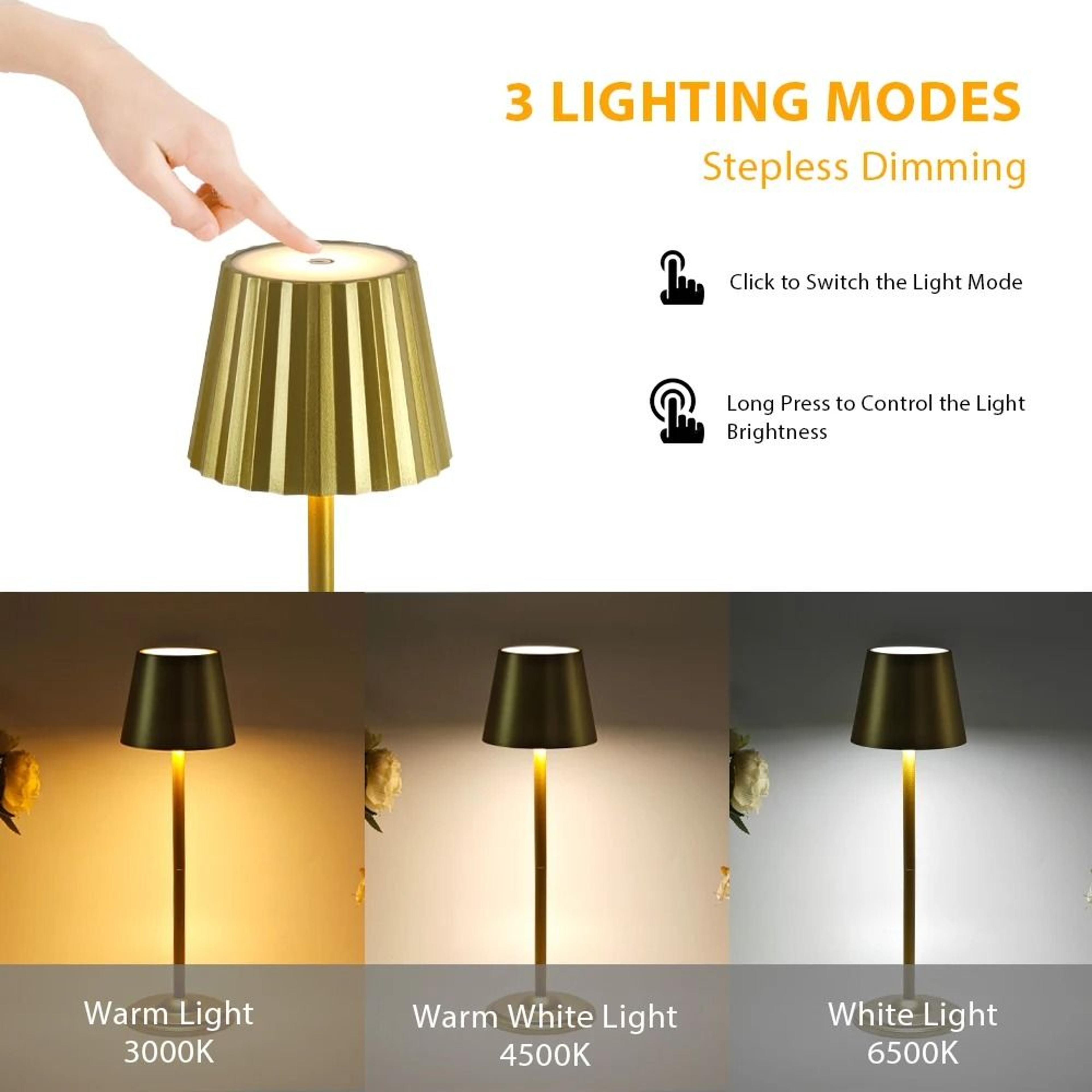 LED Touch Sensor Table Lamp 3 Color Desktop Night Light Creative Ambient Lamp Bar Outdoor Decor 1