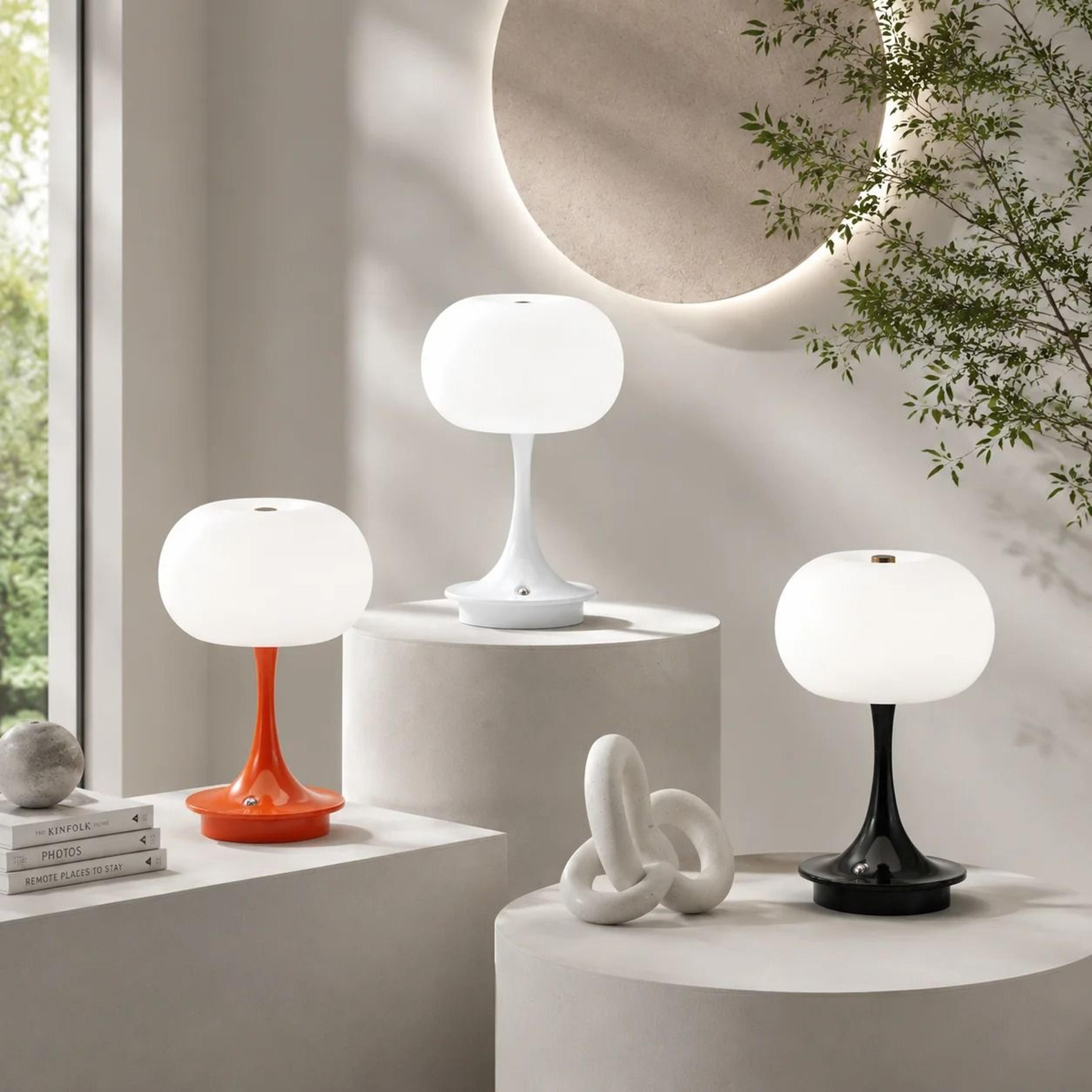 Modern Mushroom Table Lamp Wireless Rechargeable LED Touch Control 3 Color Lights Gift Choice 1
