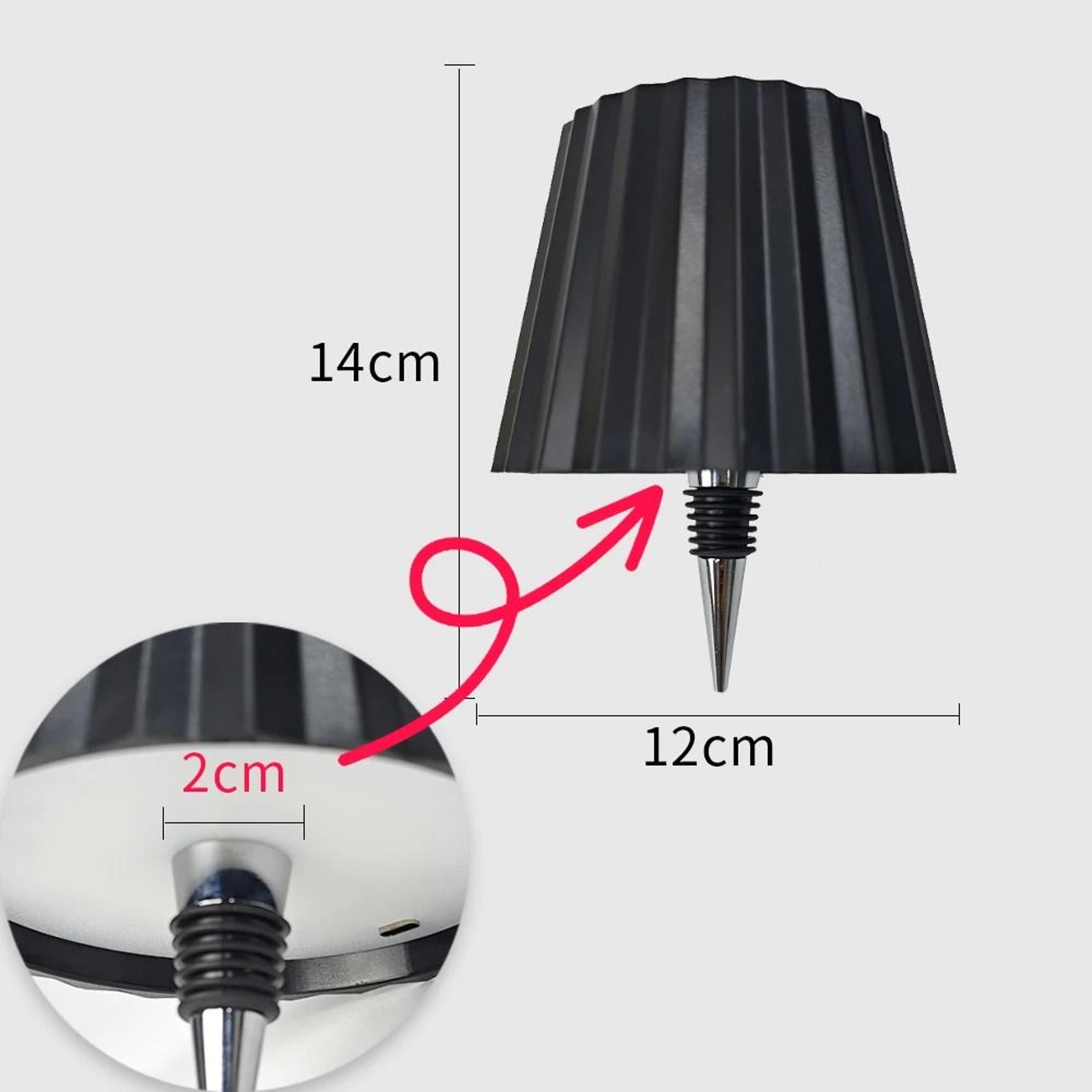 Rechargeable LED Wine Bottle Light 3 Colors Dimmable Bar Cafe Atmosphere Lamp Creative Desk Light 4