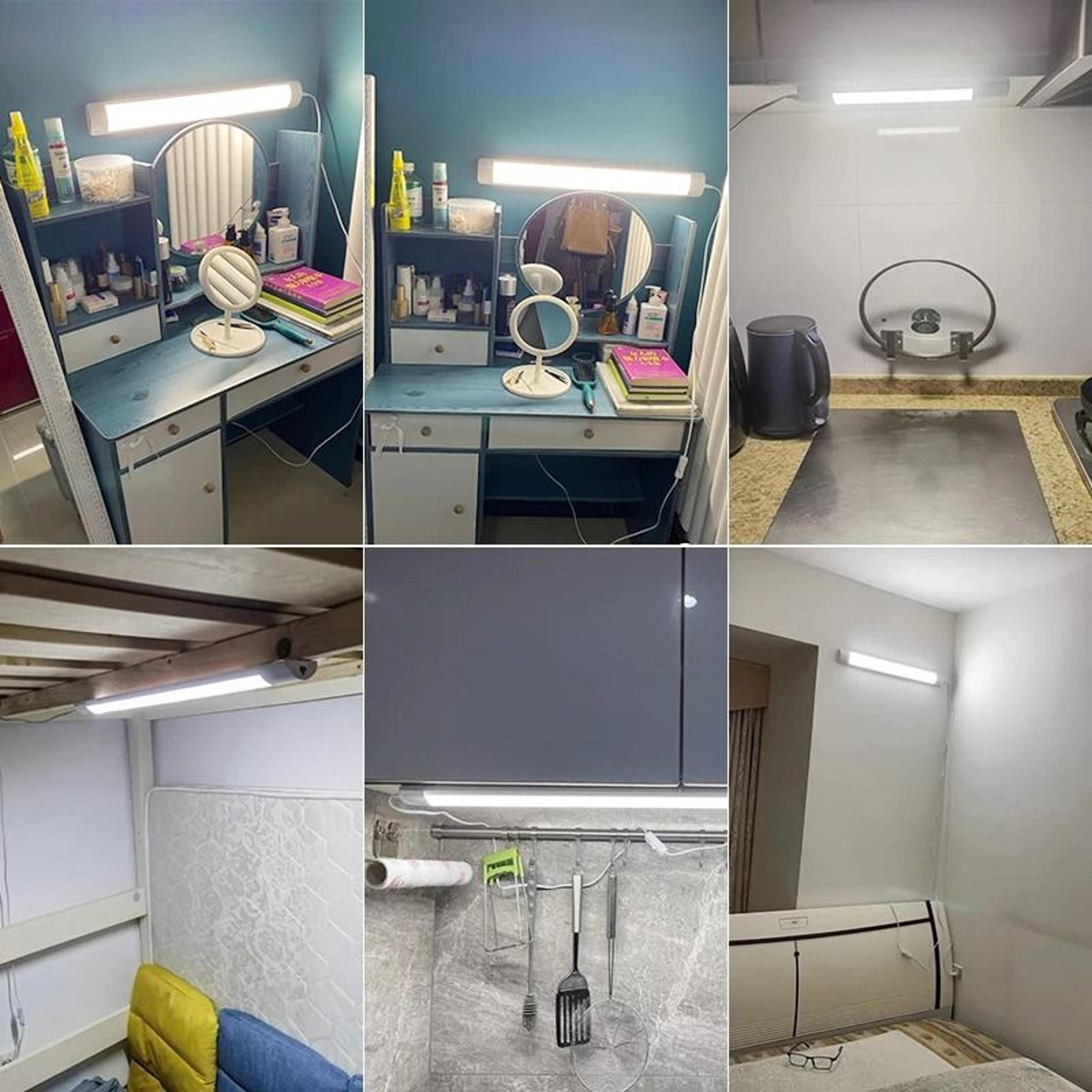 LED Tube Light With Switch Wire 110V 220V 10W 20W Lighting Strip Lamp 30cm 50cm Kitchen Cabinet 1