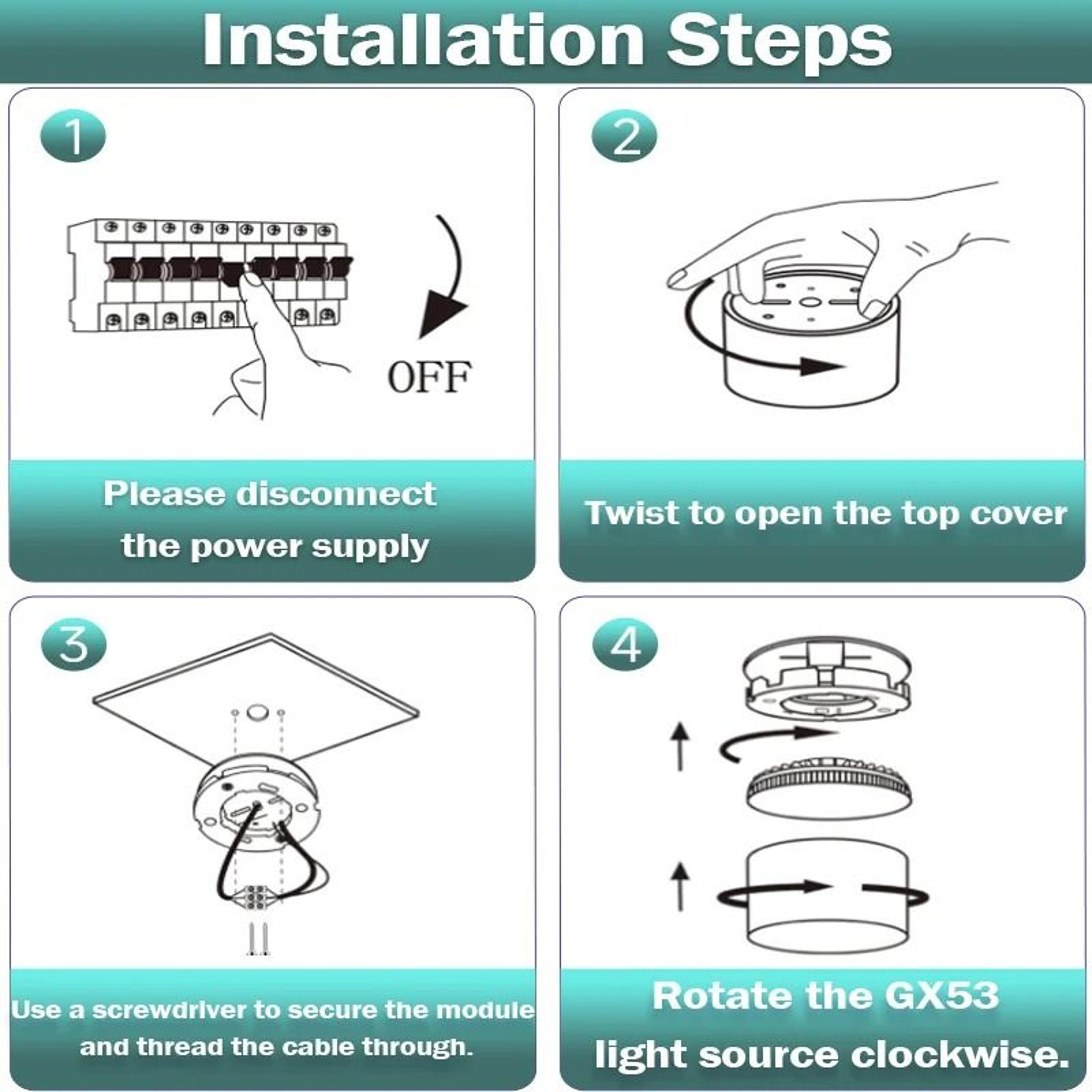 Outdoor Waterproof IP65 LED Downlight 3 Colors GX53 Spotlight Aluminum Ceiling Light Bathroom 5