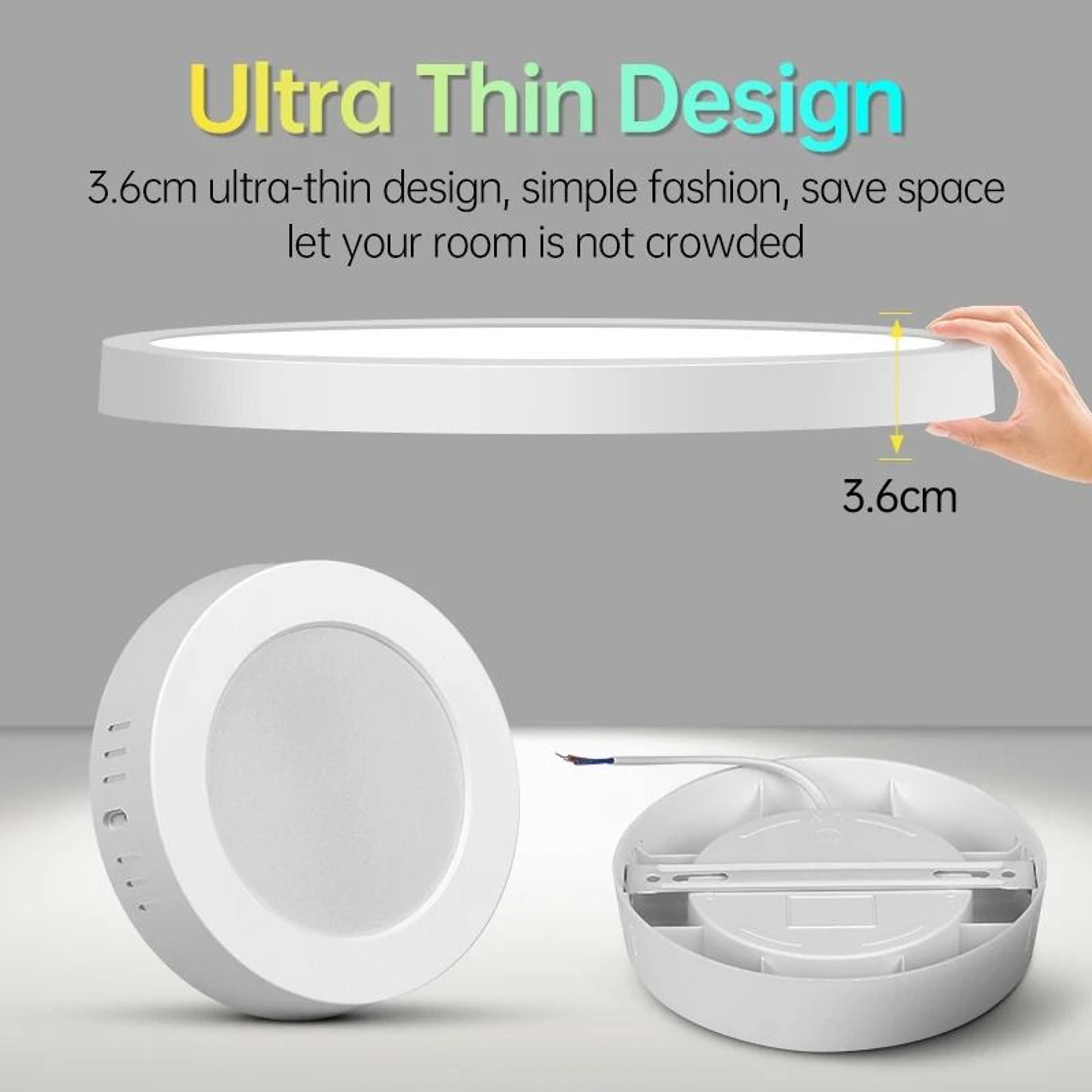 Modern LED Ceiling Lamp 15W 20W 30W Ceiling Panel Fixture AC 110V220V Living Room Bedroom Kitchen 2