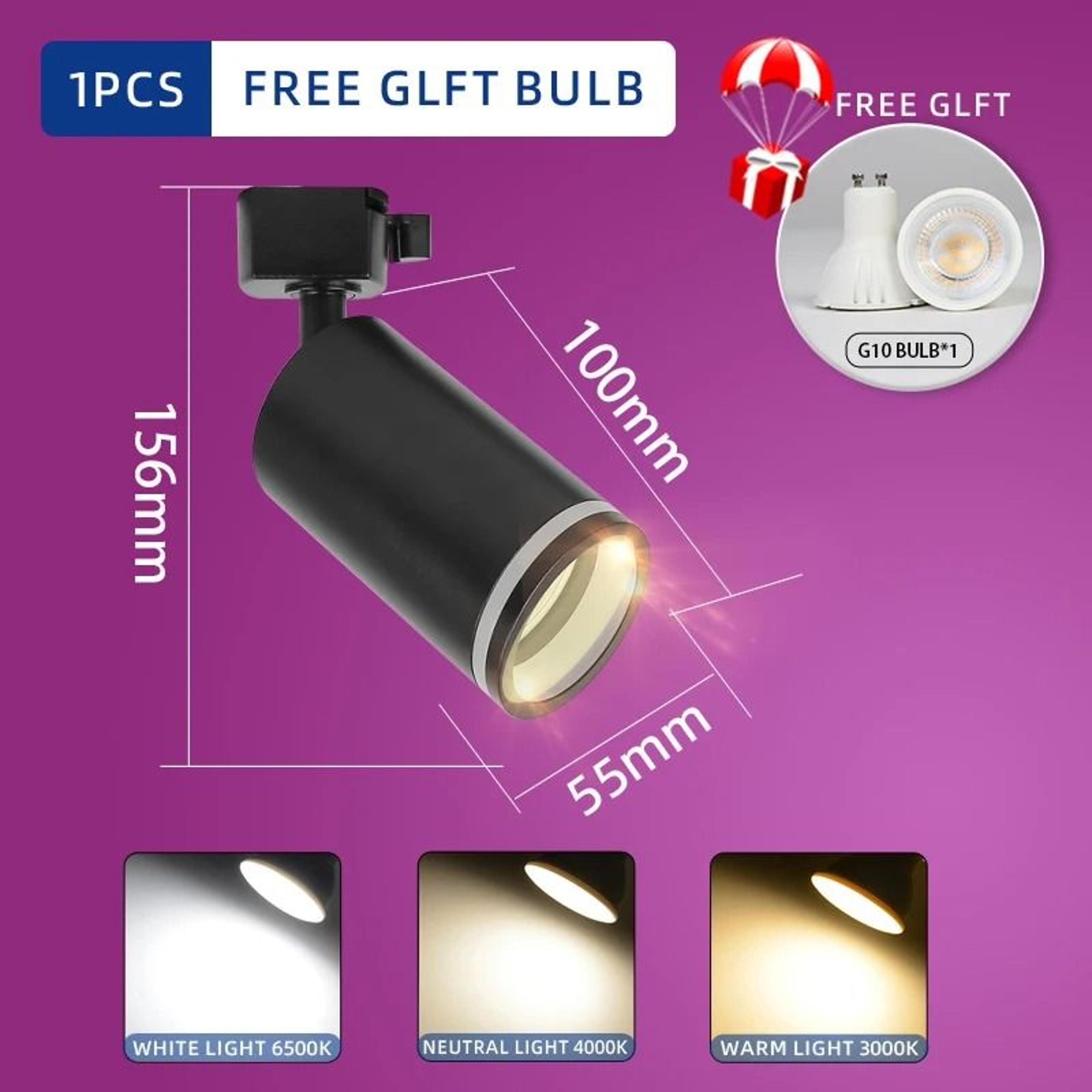 LED Track Light 110220V 3 Colors Ceiling Track Lamp Rail Lights Set Rails Spotlight Clothing Shop 15
