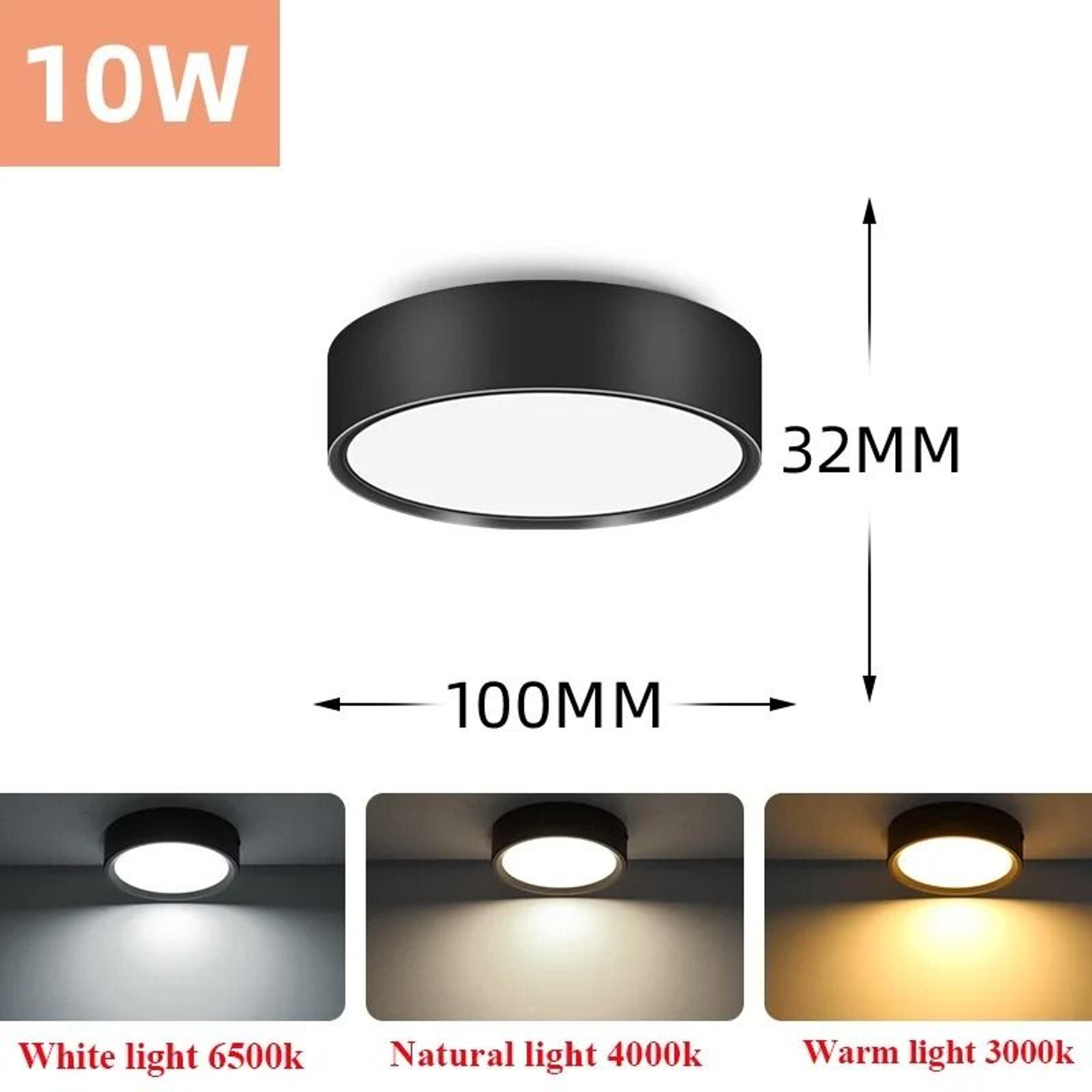 3 Color LED Ceiling Light Surface Mounted Ultra Thin Downlight Panel Lamp 11
