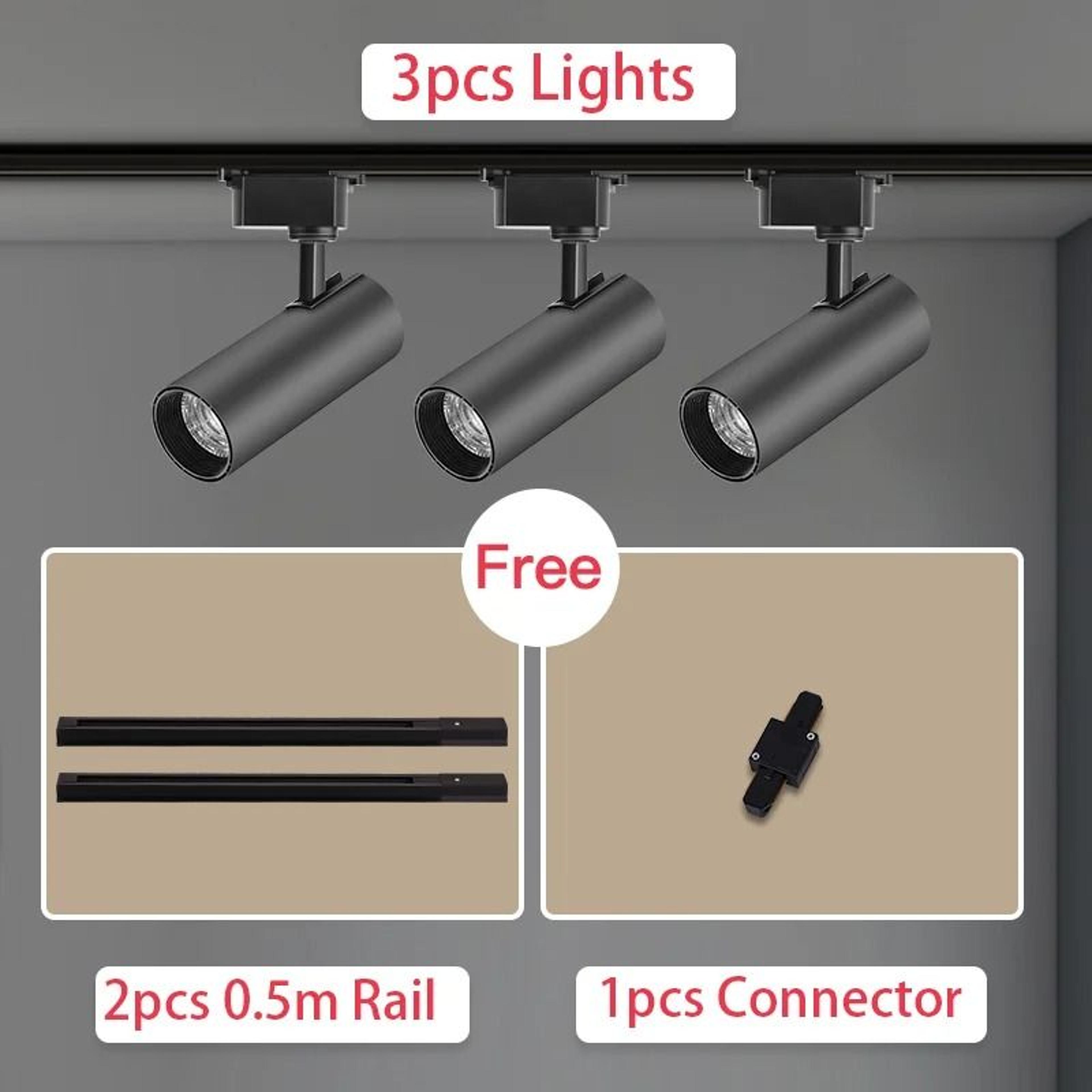 LED Track Light Full Set Spotlight Track Lamp 220V Shop Lighting Rail 30W Clothing Store 13