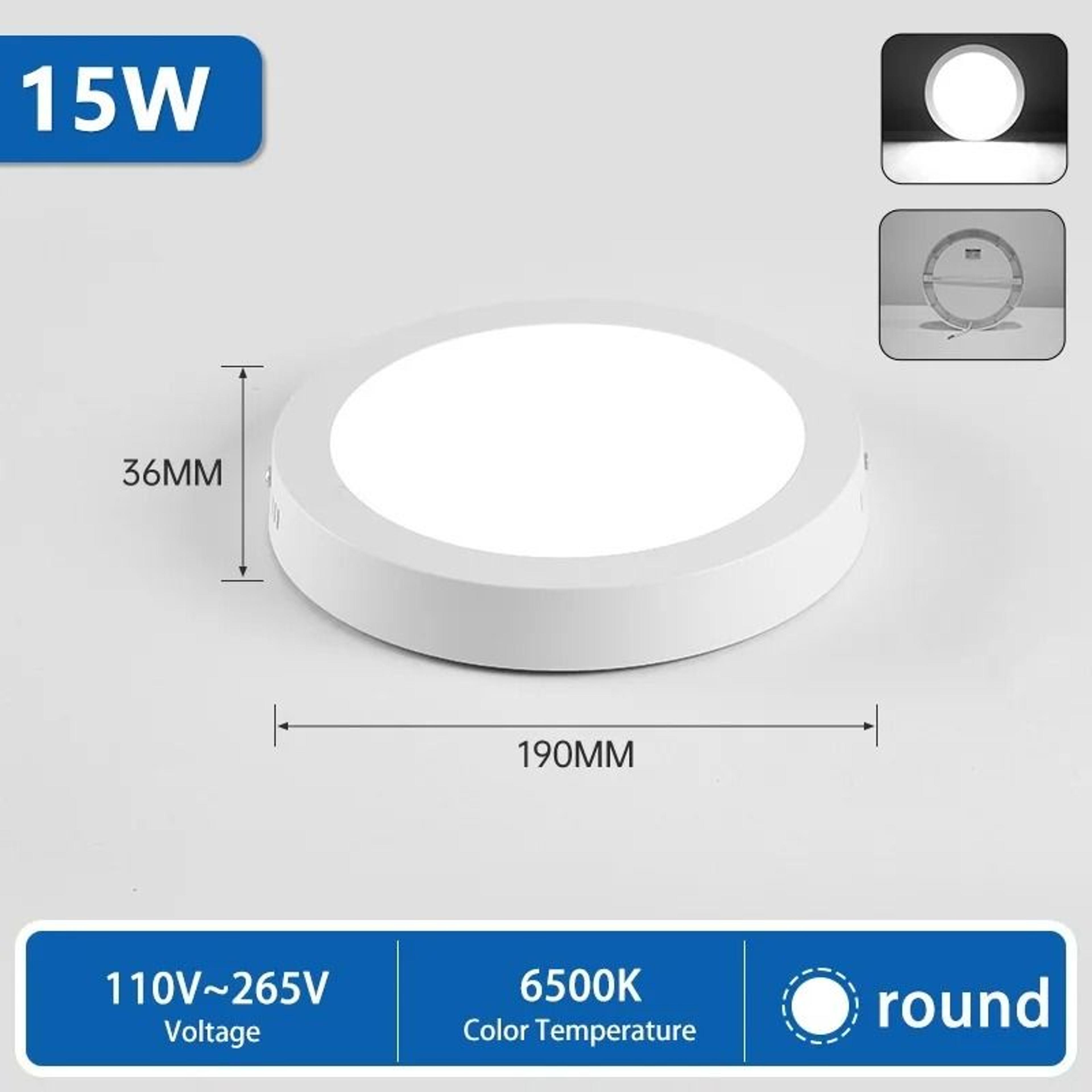 Ultra Thin LED Ceiling Light 110220V Panel Light Round Square Ceiling Lamp Cold White 8