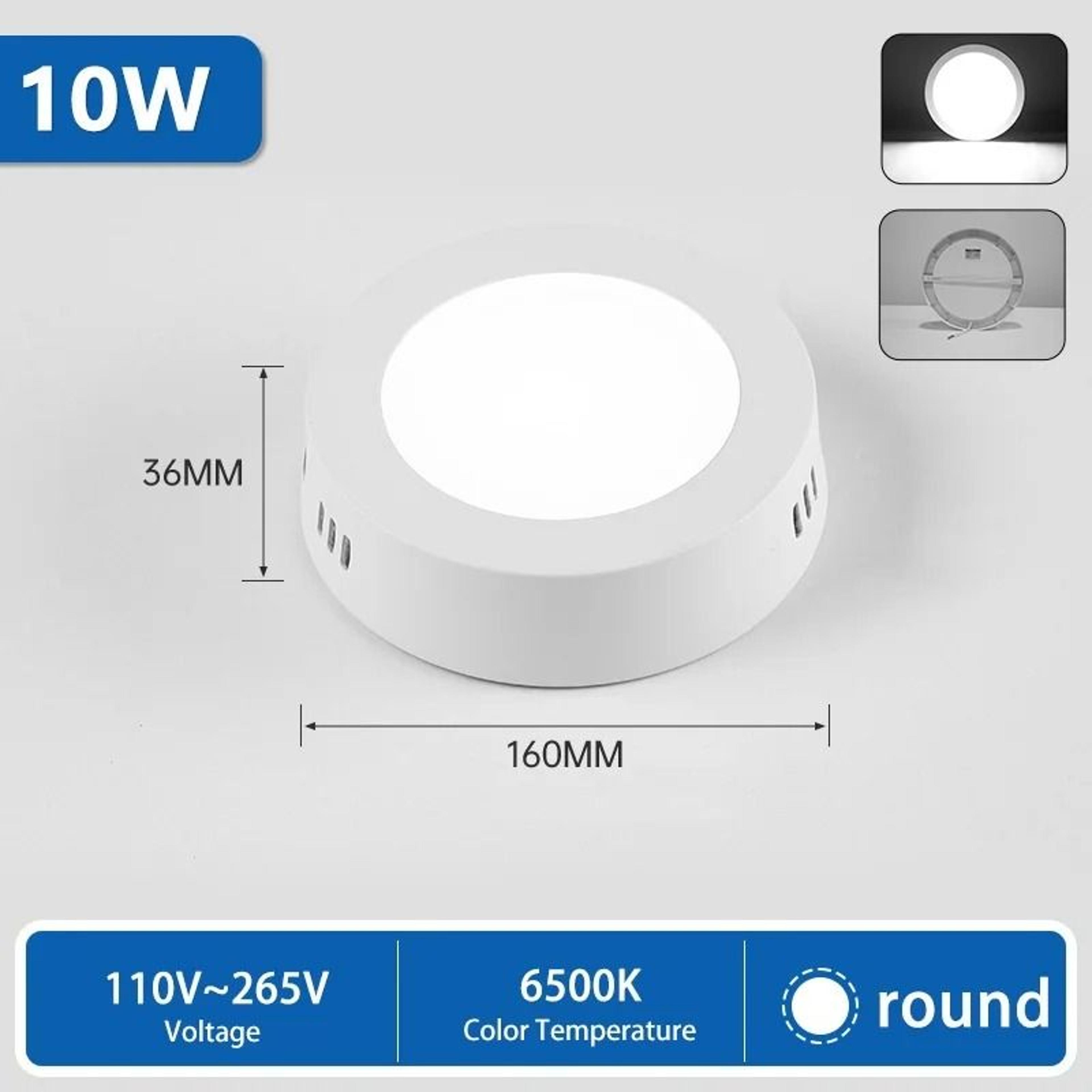 Ultra Thin LED Ceiling Light 110220V Panel Light Round Square Ceiling Lamp Cold White 6