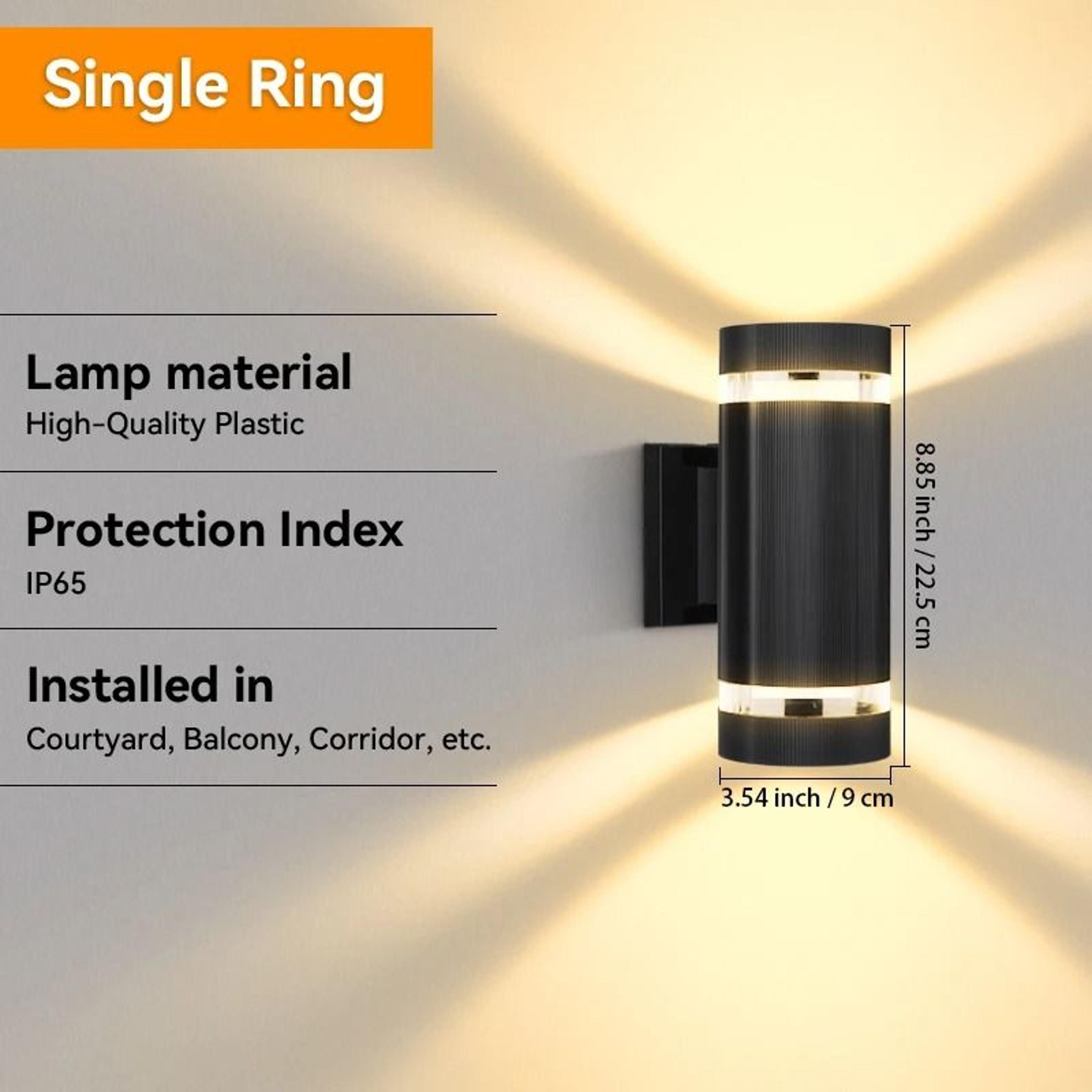 LED Outdoor Wall Light IP65 Waterproof E27 Replaceable Bulb Lamp Decorative Gate Garden Balcony 6