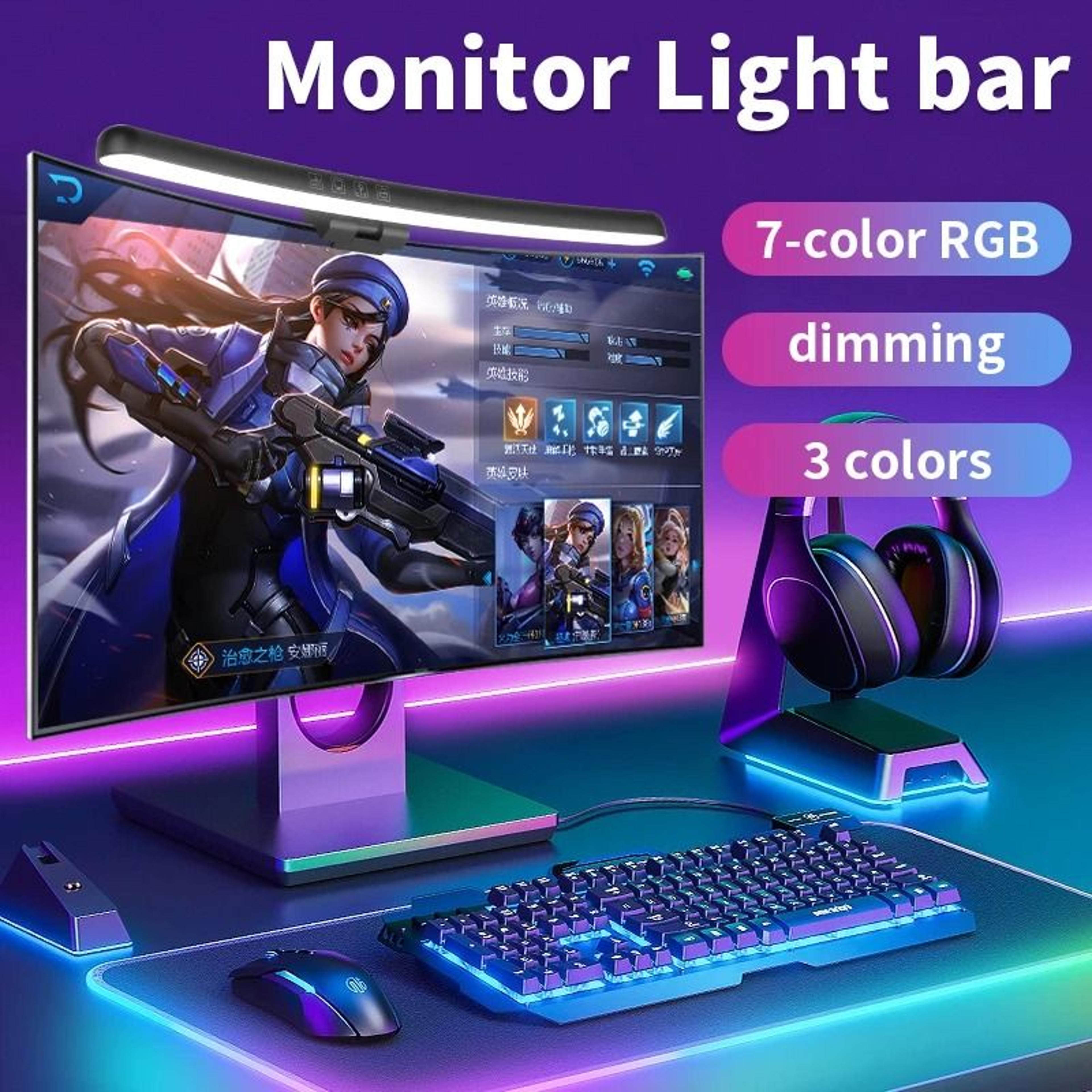 rgb led screen light bar computer monitor hanging lamp touch dimmable usb backlight