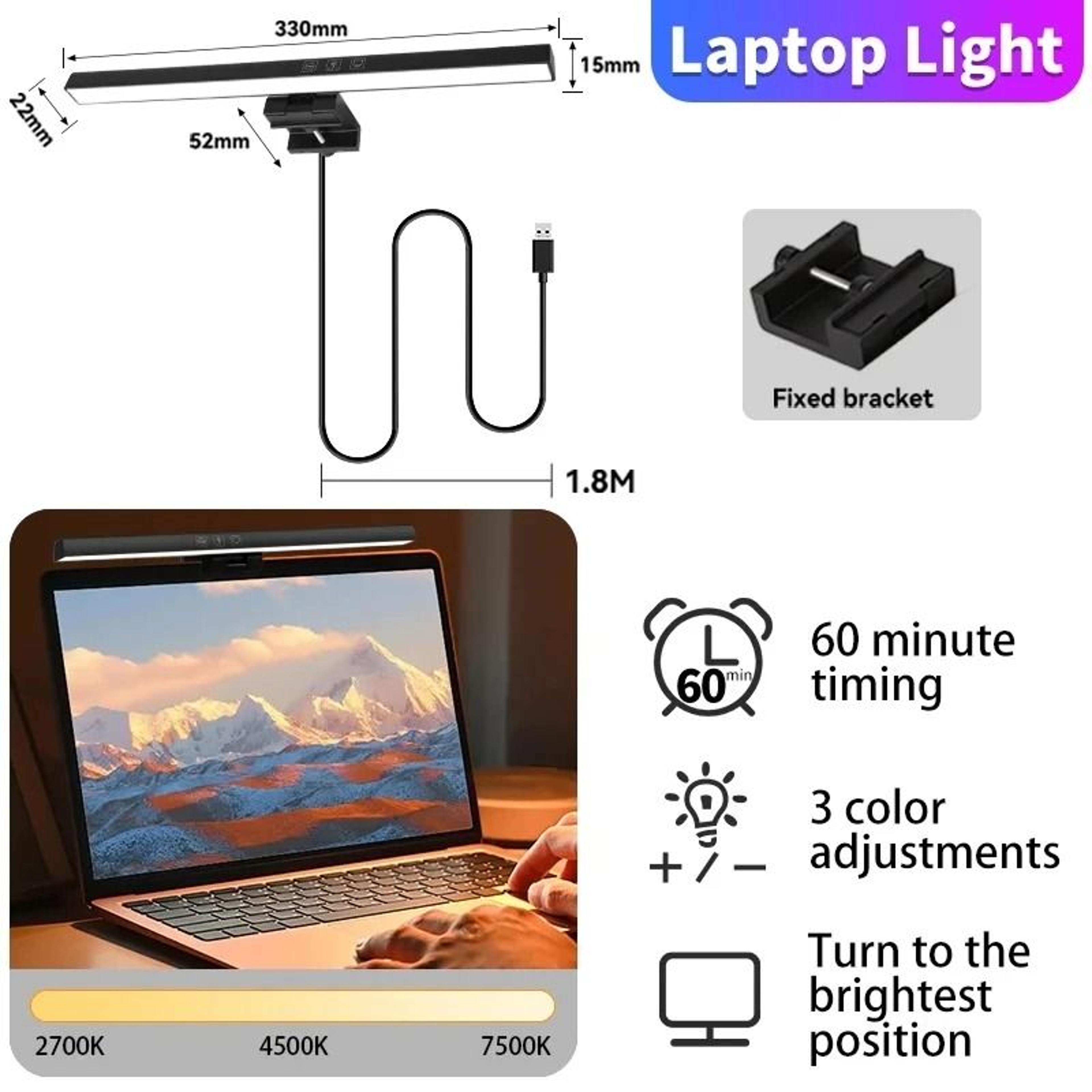 RGB LED Screen Light Bar Computer Monitor Hanging Lamp Touch Dimmable USB Backlight 6