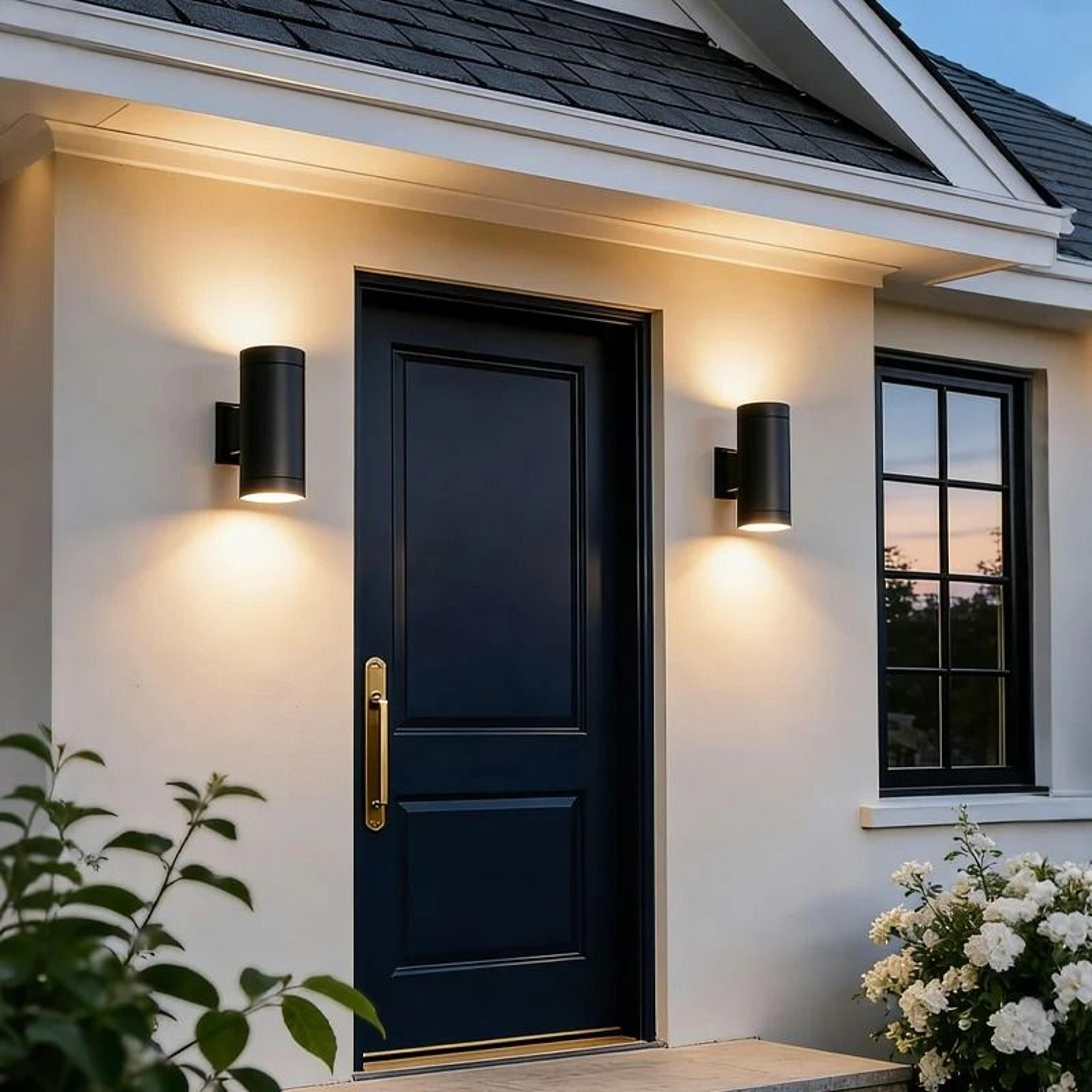 Outdoor Wall Light IP65 Waterproof Aluminum Replaceable Bulb Lamp Garden Living Room Decor 3