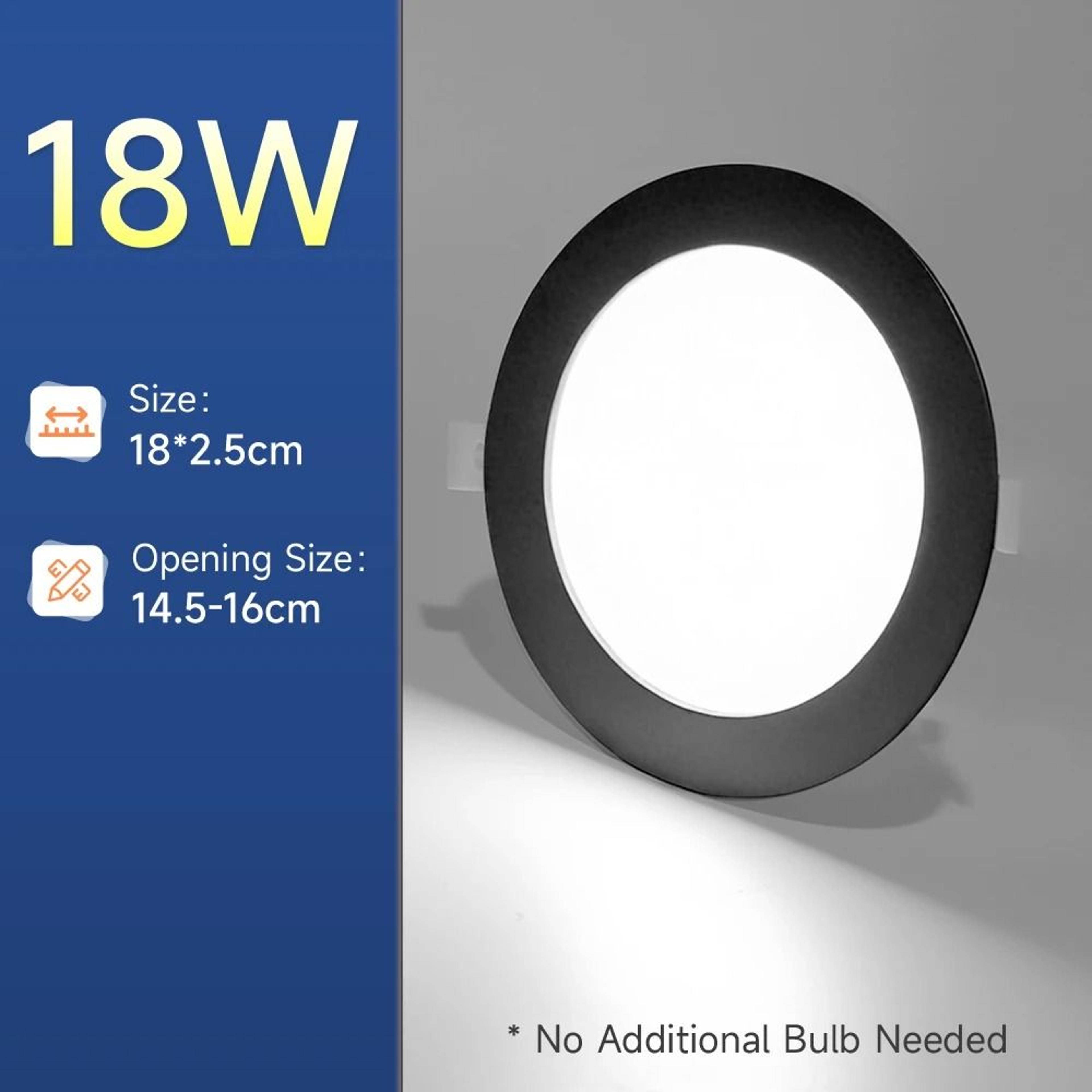 UltraThin Embedded LED Ceiling Downlight Tricolor Recessed Spotlight Living Room Corridor 12