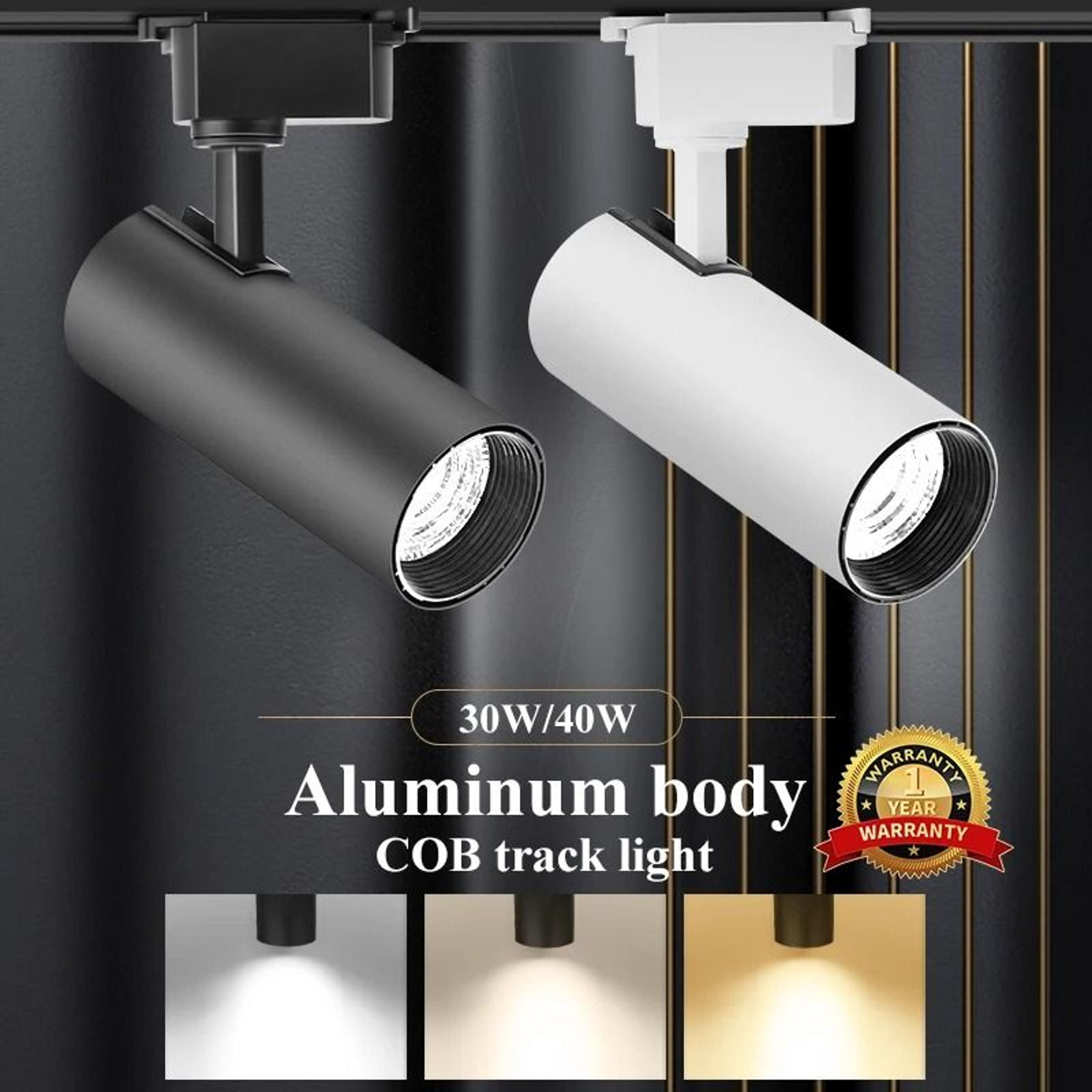 modern led track light set 40w directional spotlight ceiling rail fixture kitchen living room store