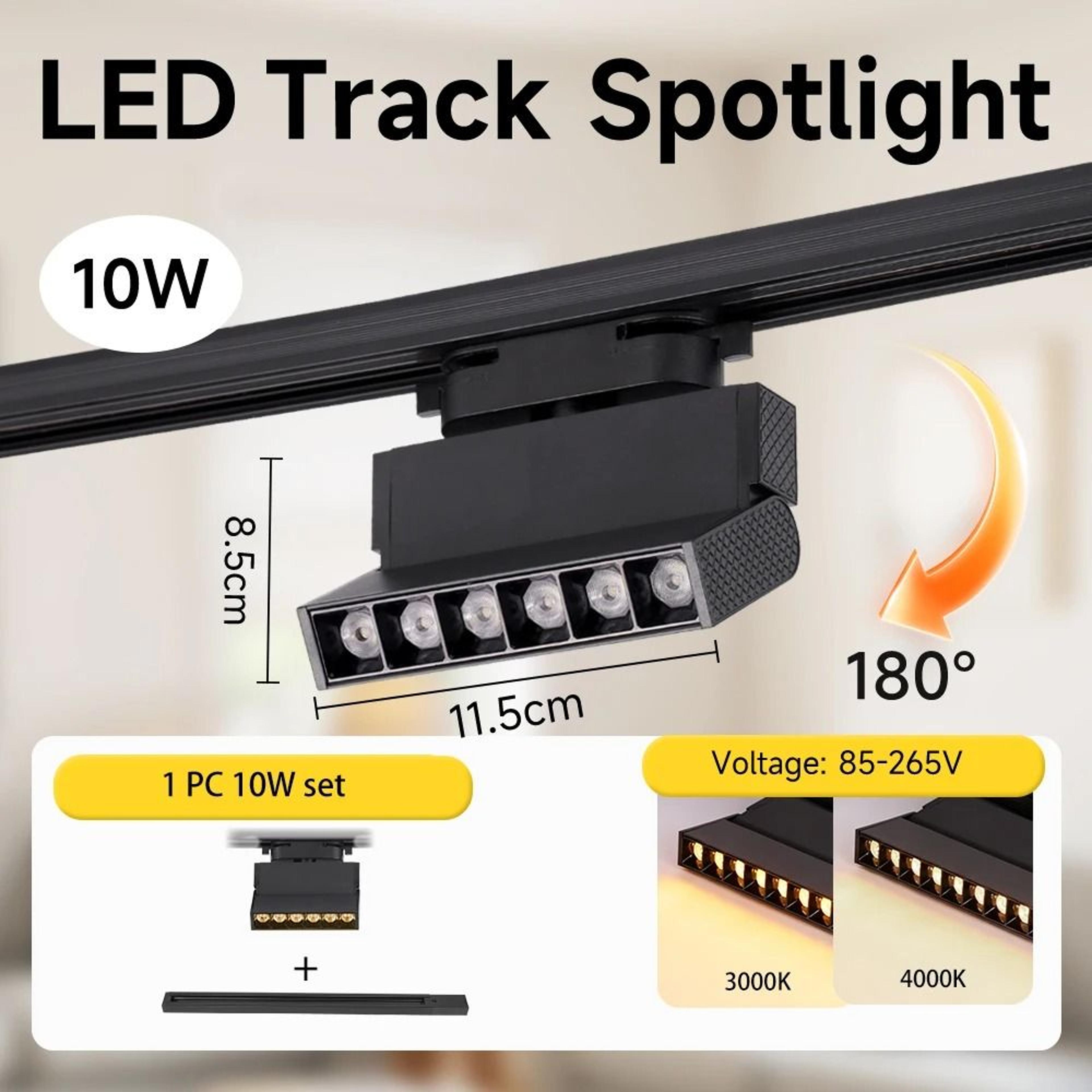 Adjustable Foldable LED Track Spotlight 85 To 265V Rail Lamp 10W 20W Ceiling Fixture Living Room Ga 11