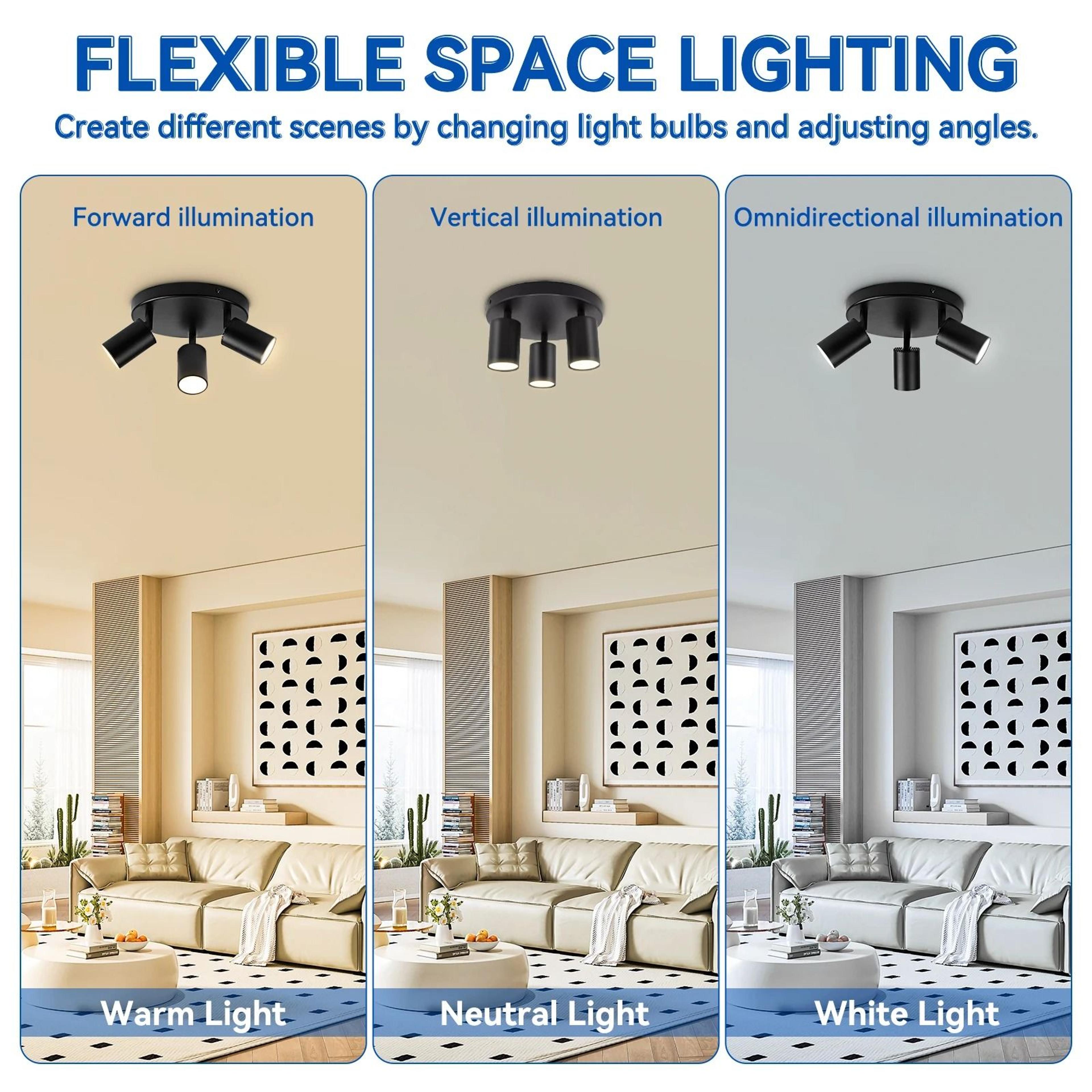 Adjustable LED Ceiling Pendant Spotlight Hanging Chandelier Dining Room Living Space Fixture 4
