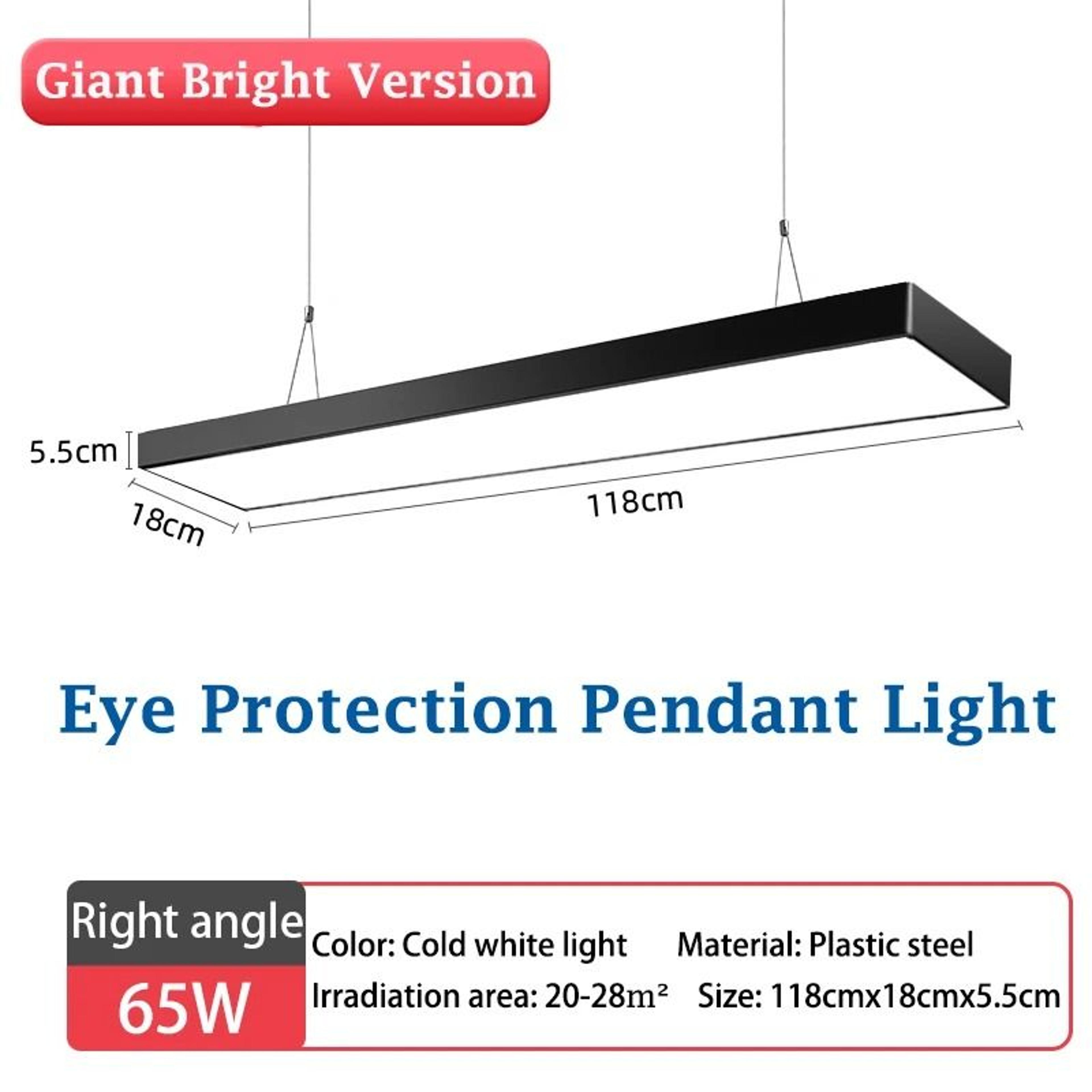 Linear LED Pendant Bar Chandelier 472 Inch 185 To 265V Hanging Ceiling Light Dining Room Office 18
