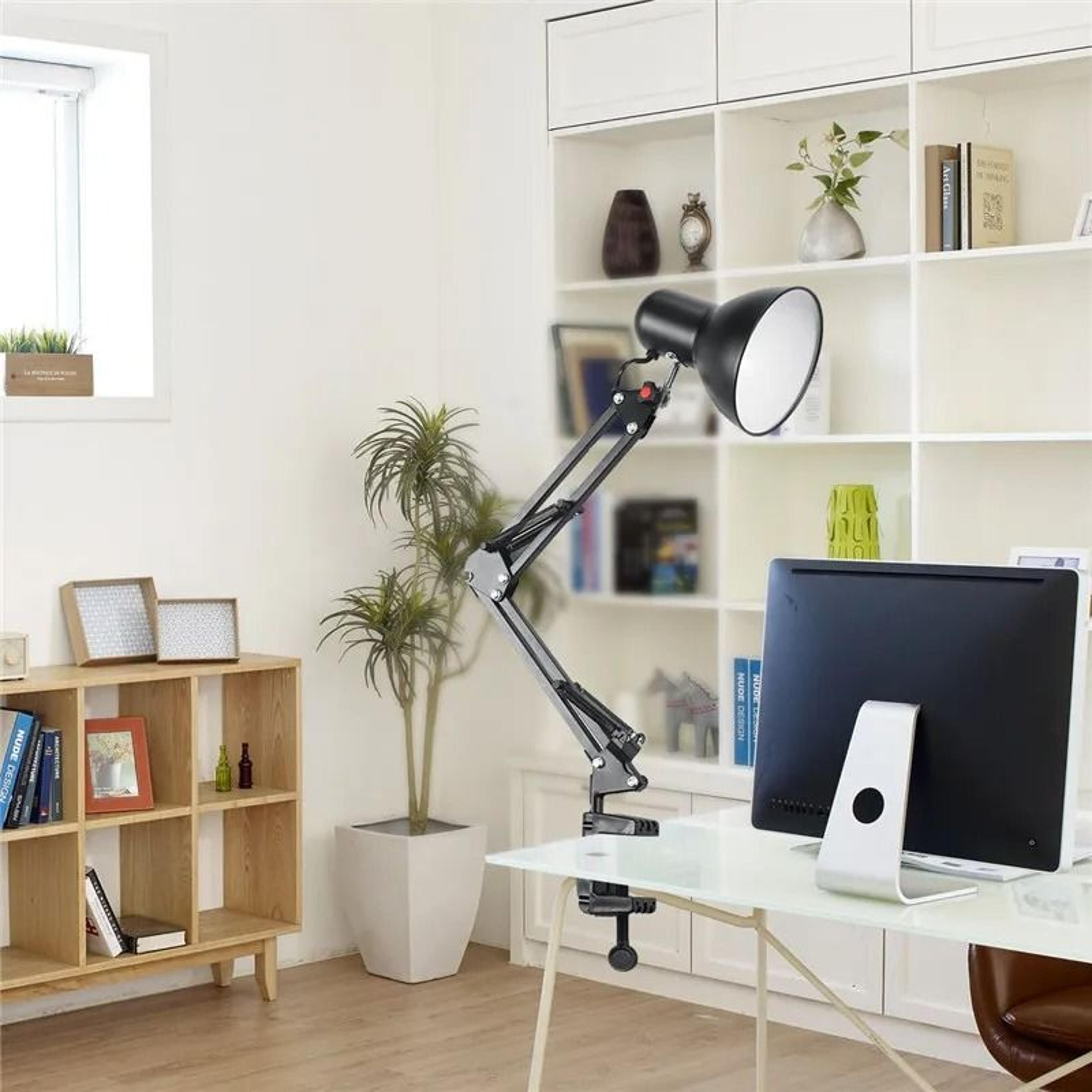 Flexible Swing Arm Desk Lamp Clamp Mount Adjustable Architect Task Light Office Studio Table Fixtur 2