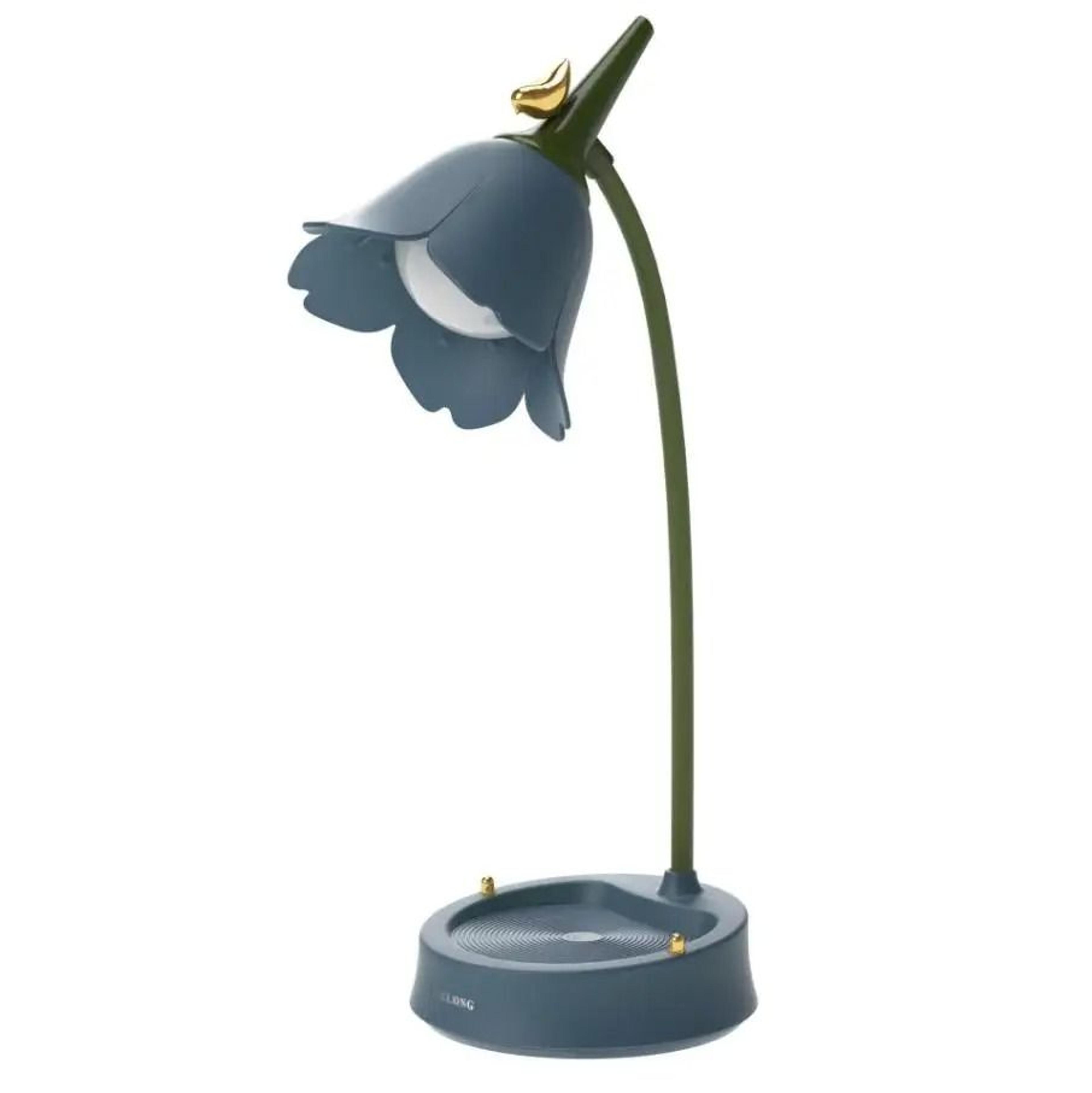 Flower Shaped LED Desk Lamp Touch Dimmable Flexible Reading Light Eye Protection Student Tabletop F 7