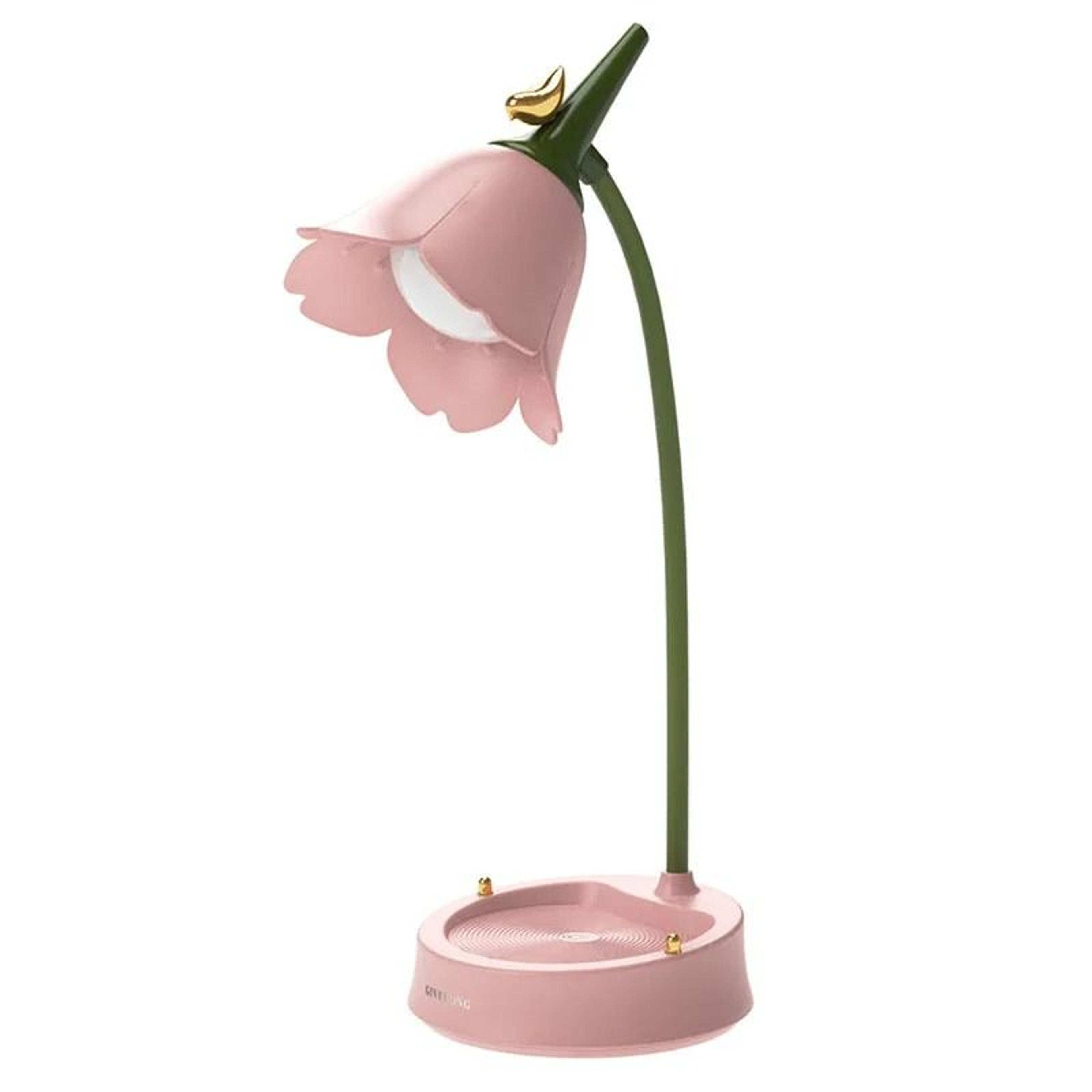 Flower Shaped LED Desk Lamp Touch Dimmable Flexible Reading Light Eye Protection Student Tabletop F 5