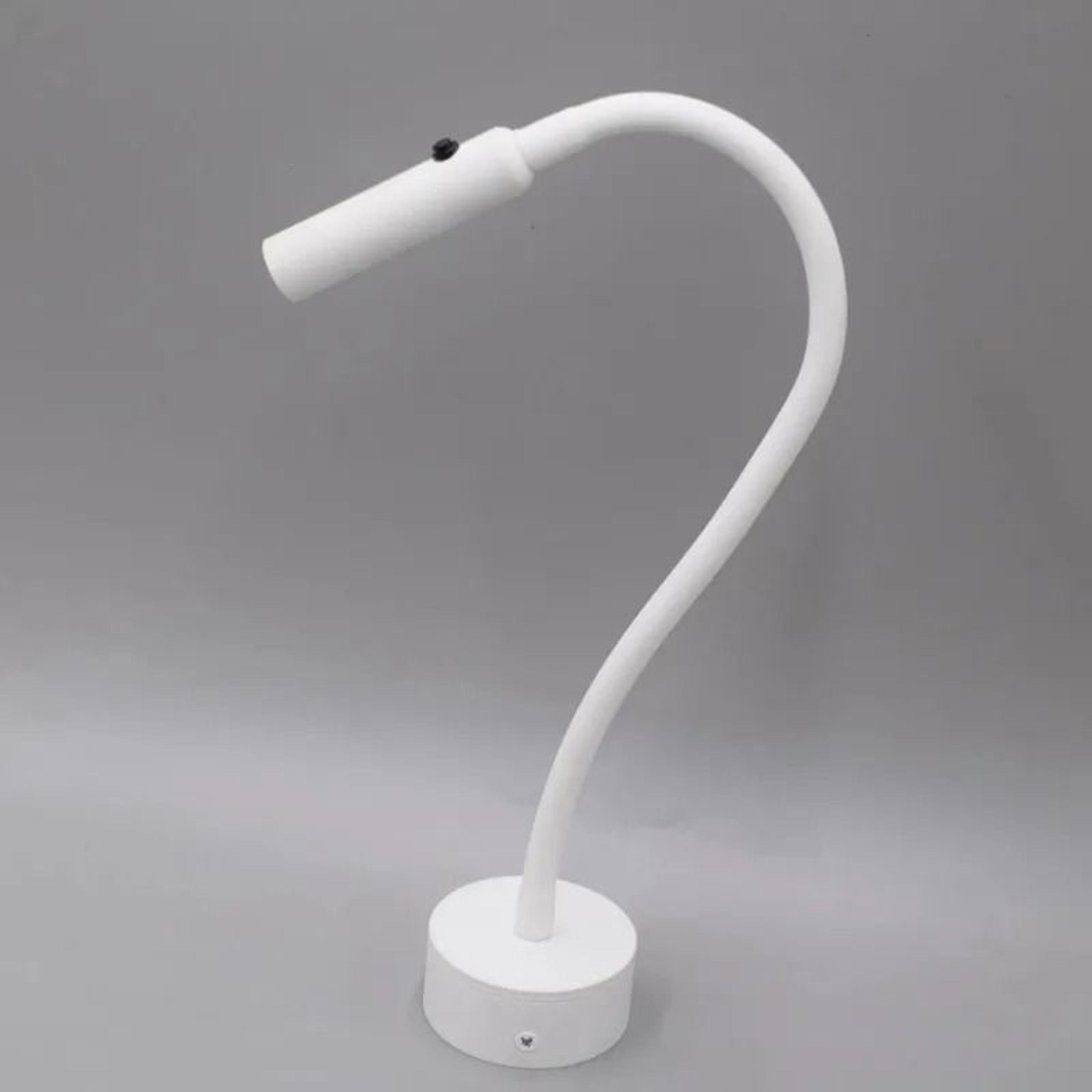 Flexible Hose LED Bedside Wall Light Rotatable Spotlight Surface Mounted Reading Sconce 220V 2