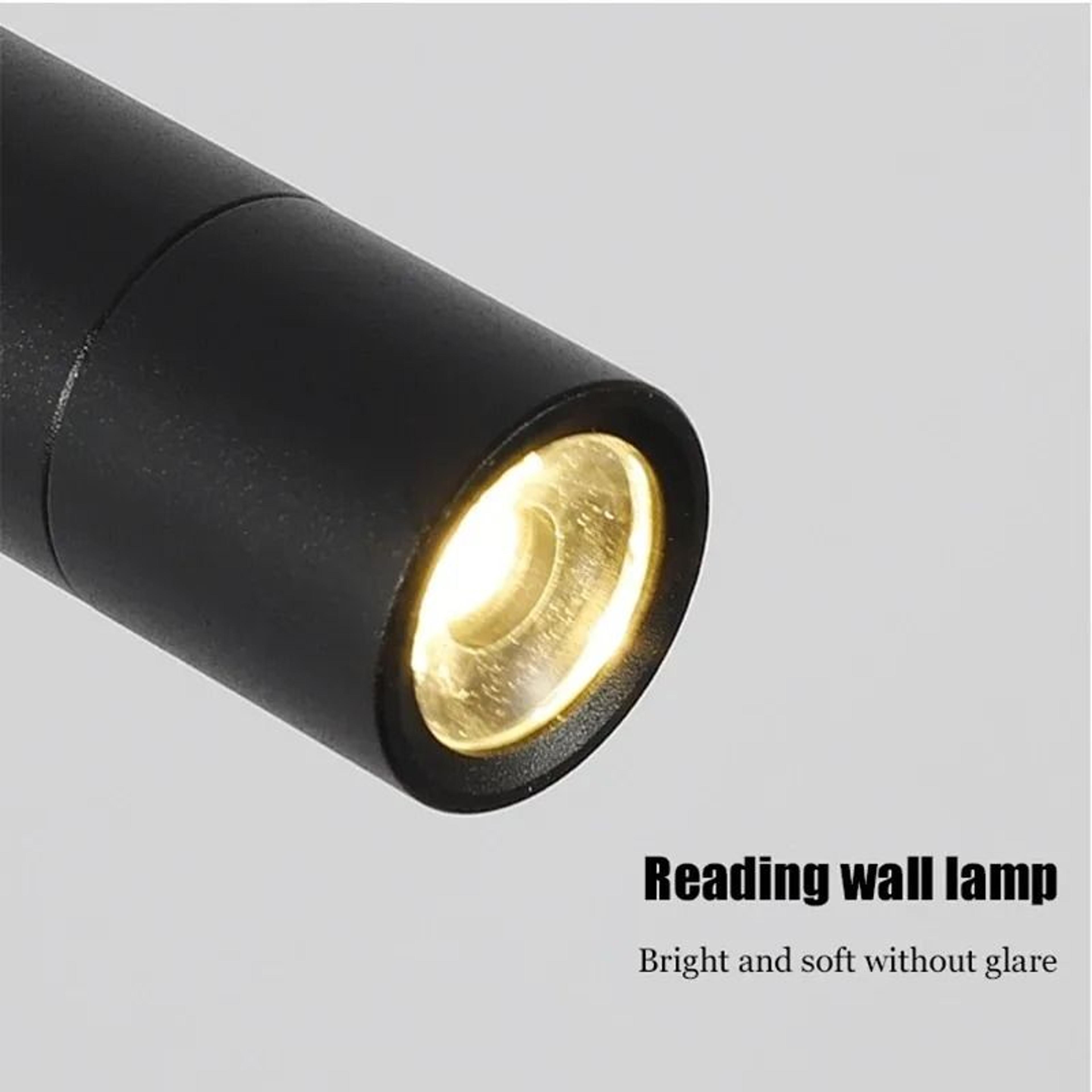 Flexible Hose LED Bedside Wall Light Rotatable Spotlight Surface Mounted Reading Sconce 220V 5