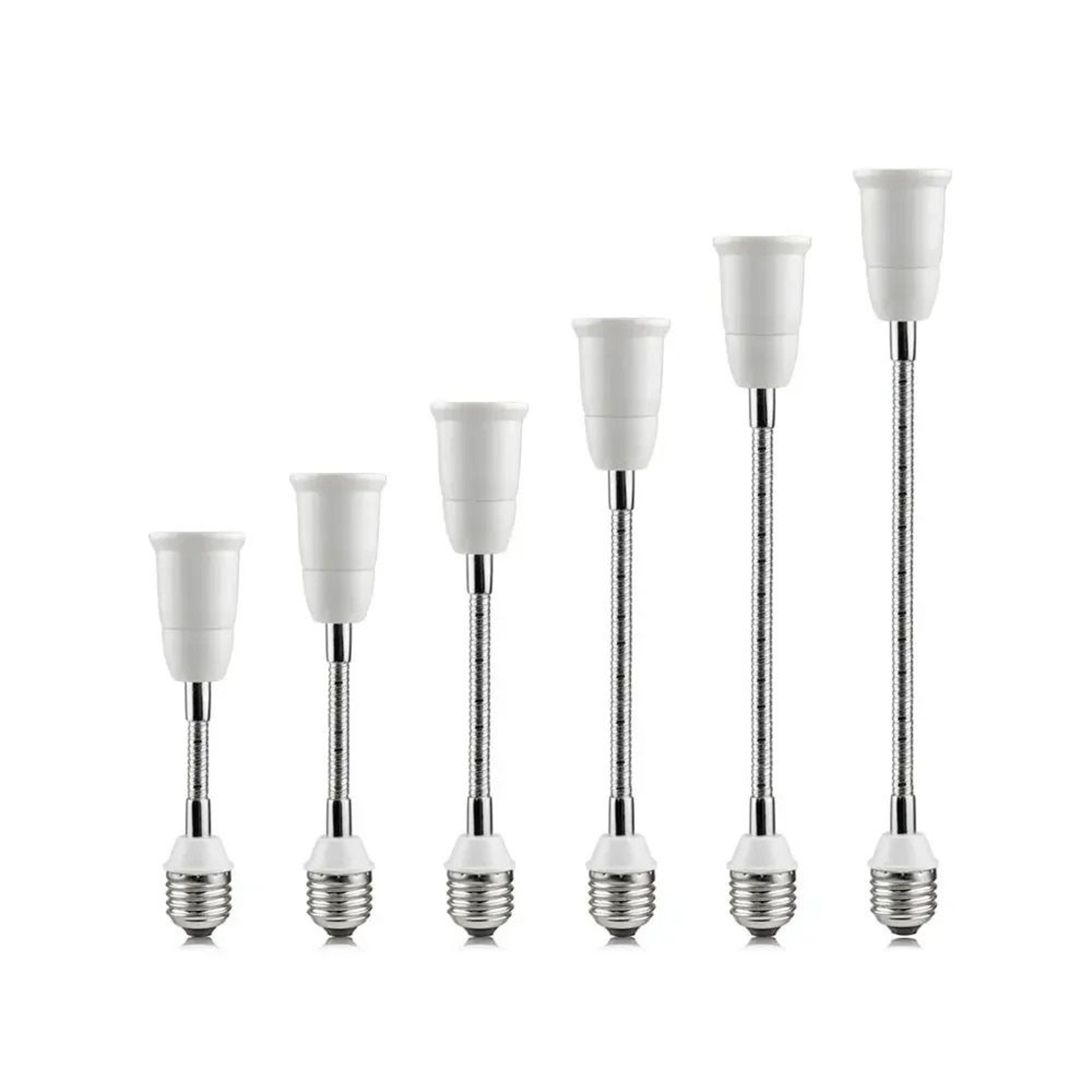 Flexible Extension Adapter Threaded Screw Bulb Socket Converter Adjustable Gooseneck Lamp Holder 0