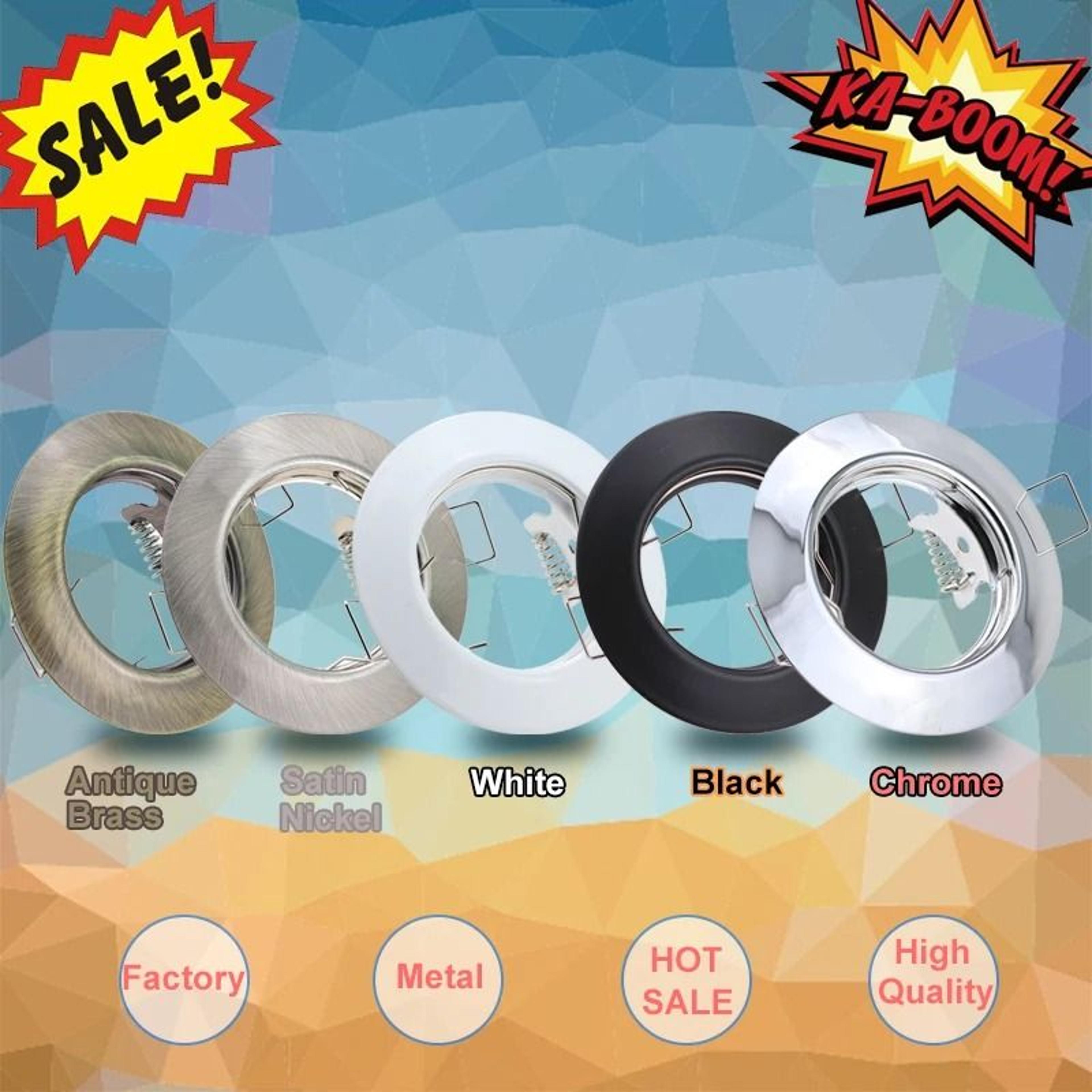 10 Pack Recessed Spotlight Frame Ceiling Downlight Fitting Round Trim Ring Multi Pack 0