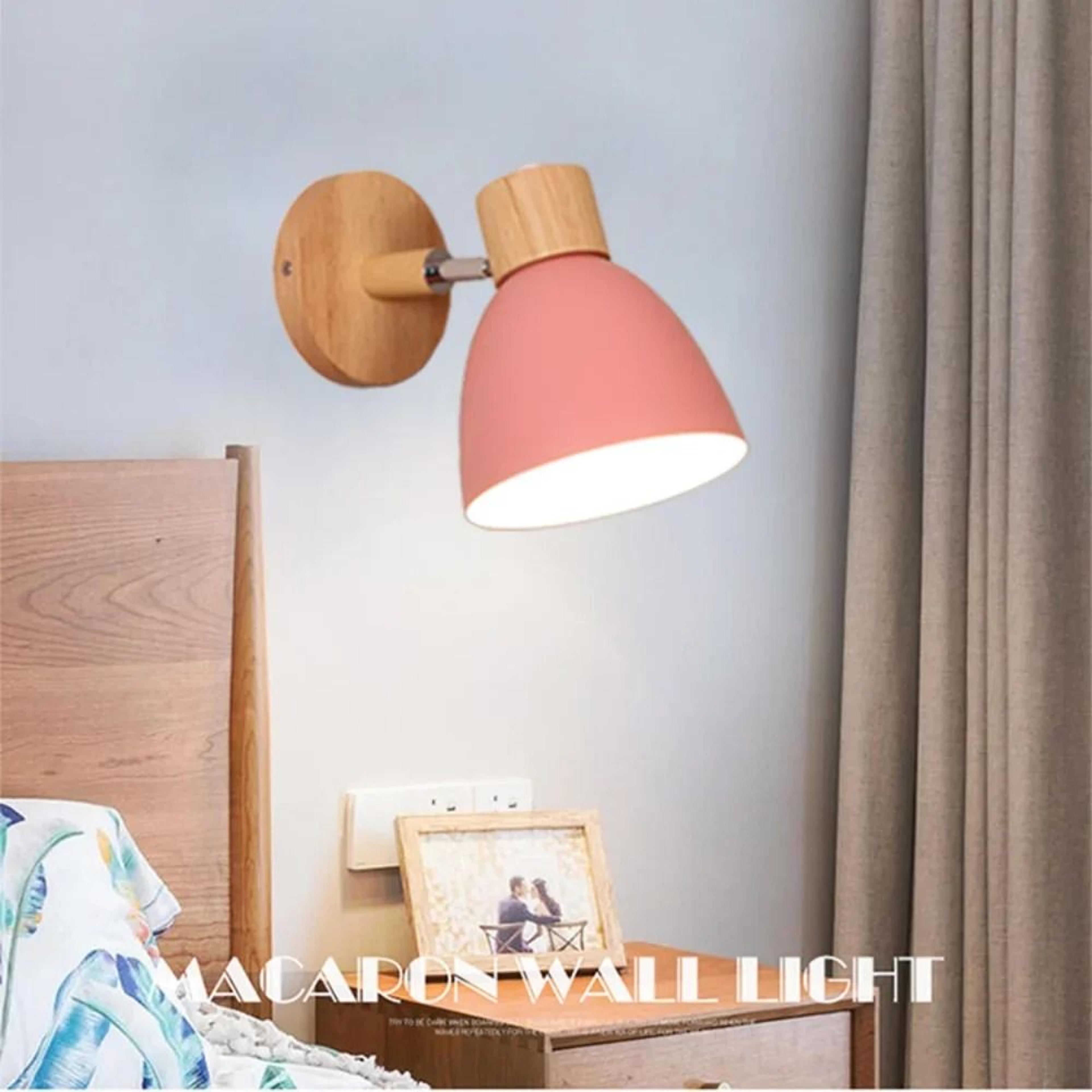 Minimalist Macaron Nordic Wall Sconce Adjustable Swivel Head Bedside Reading Light Fixture 1