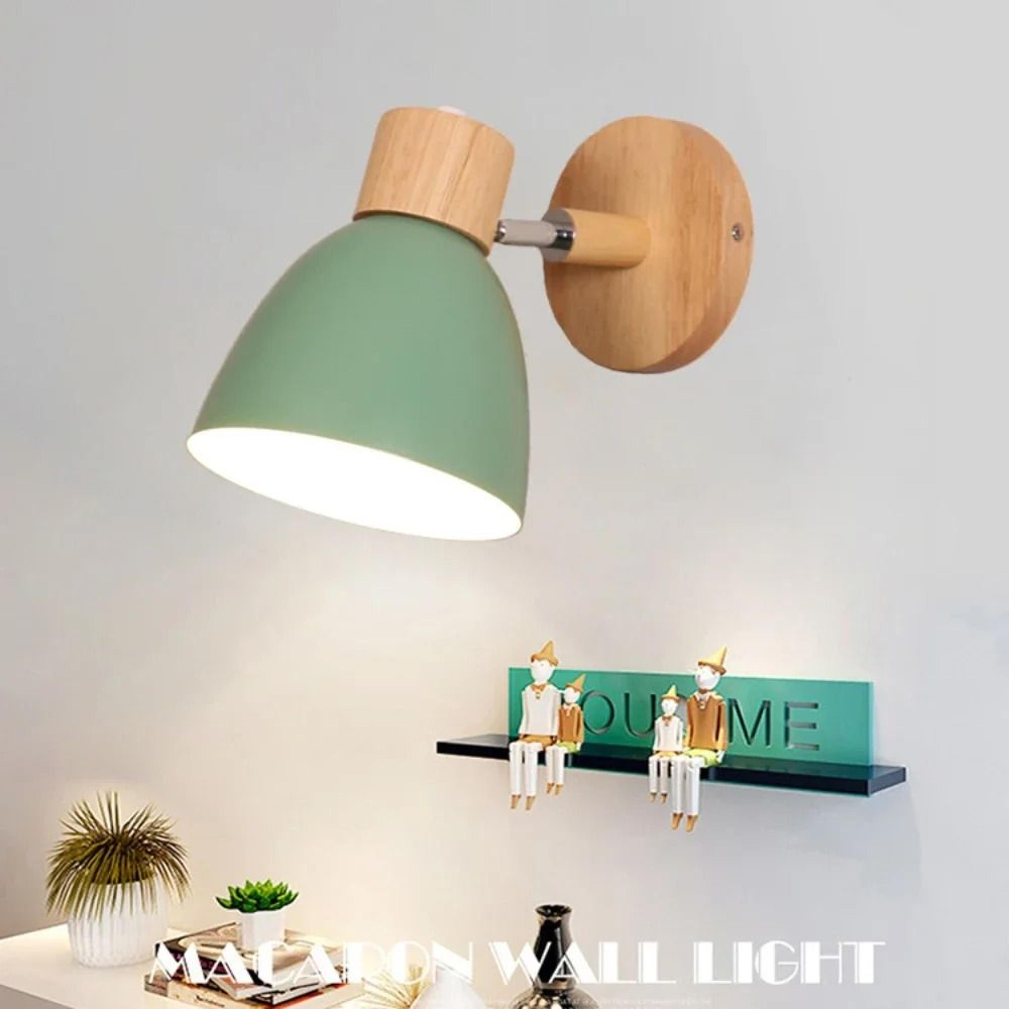 minimalist macaron nordic wall sconce adjustable swivel head bedside reading light fixture