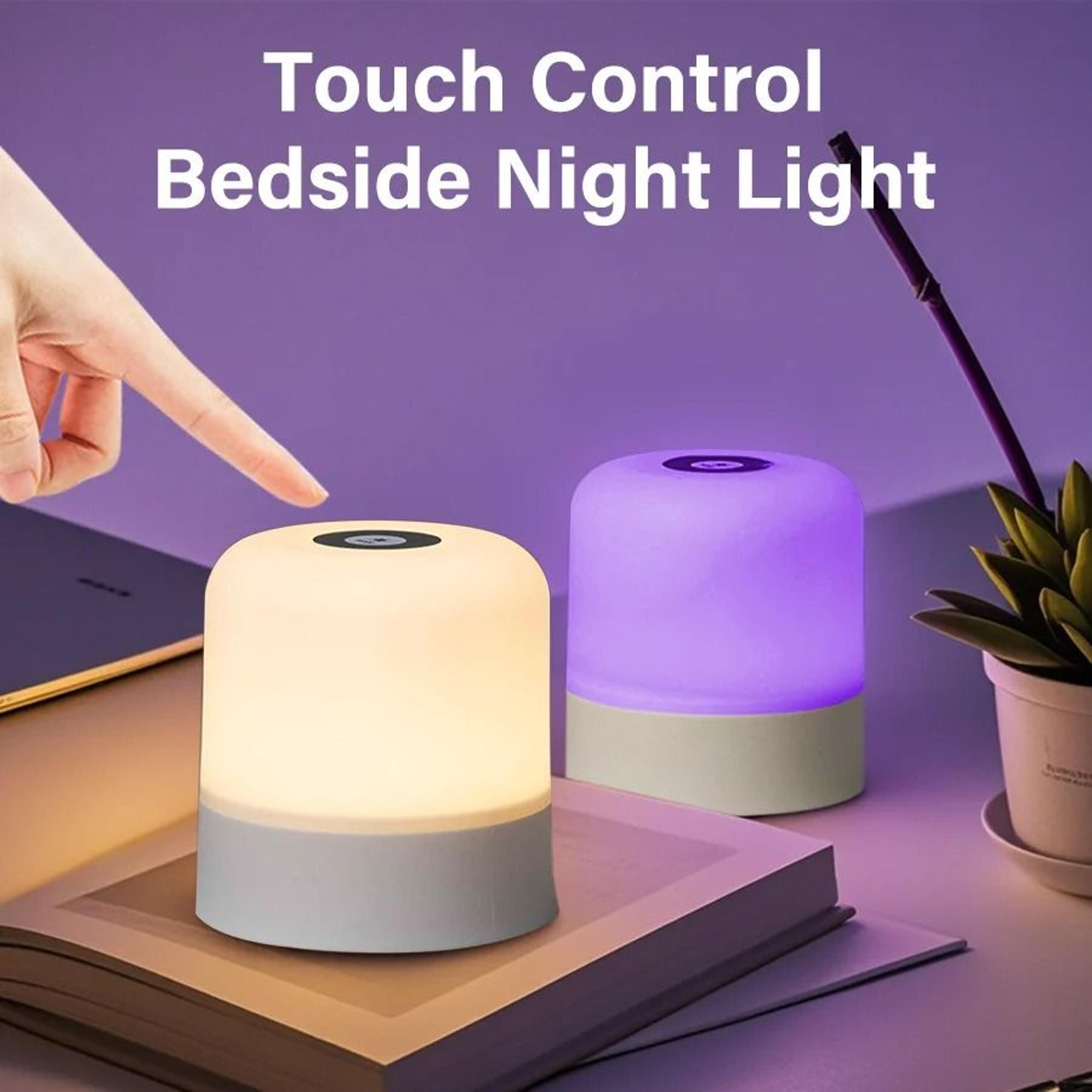 16 color changing touch table lamp remote control dimmable rechargeable bedside night light