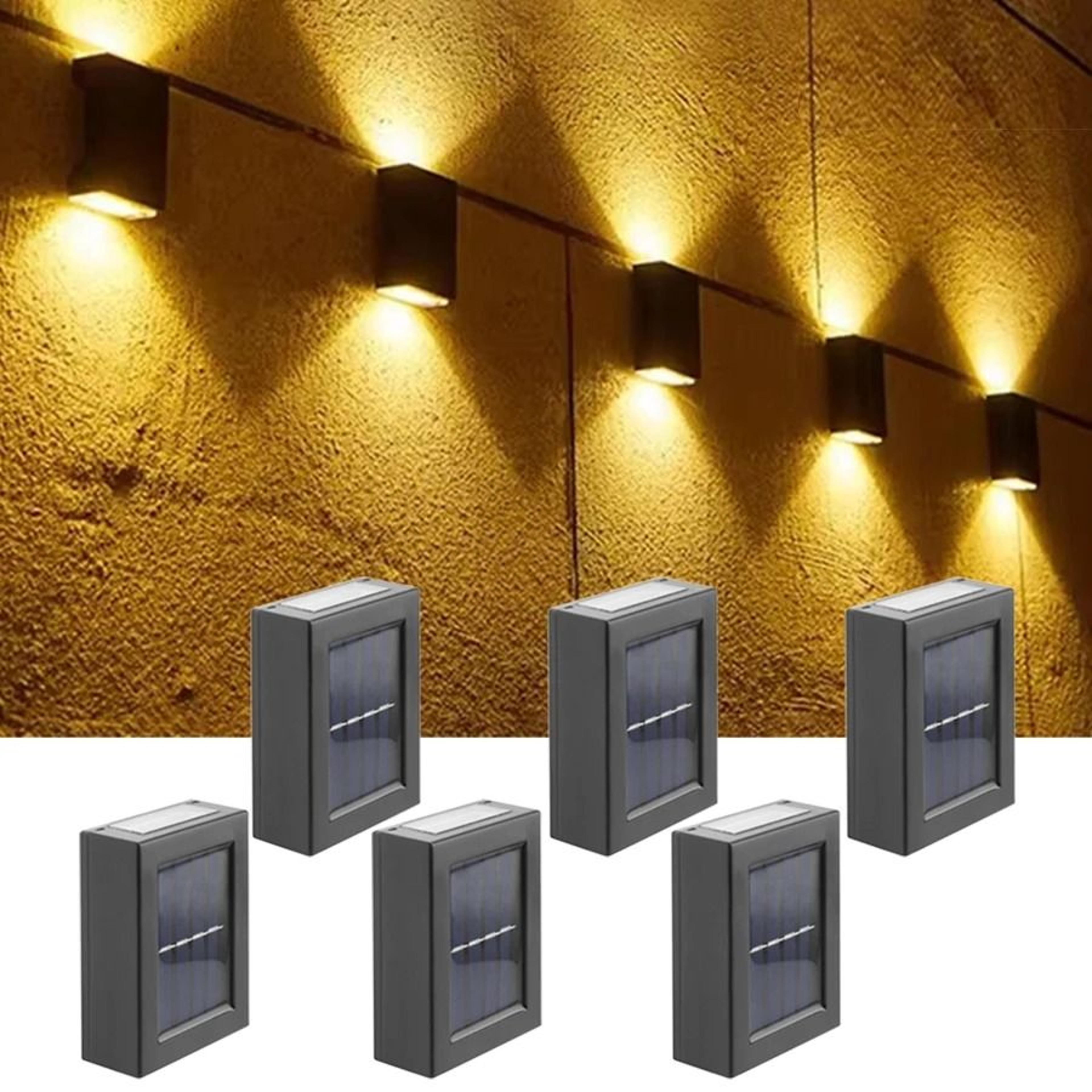 solar up and down wall sconce outdoor waterproof led spot light sunlight powered garden decor lamp