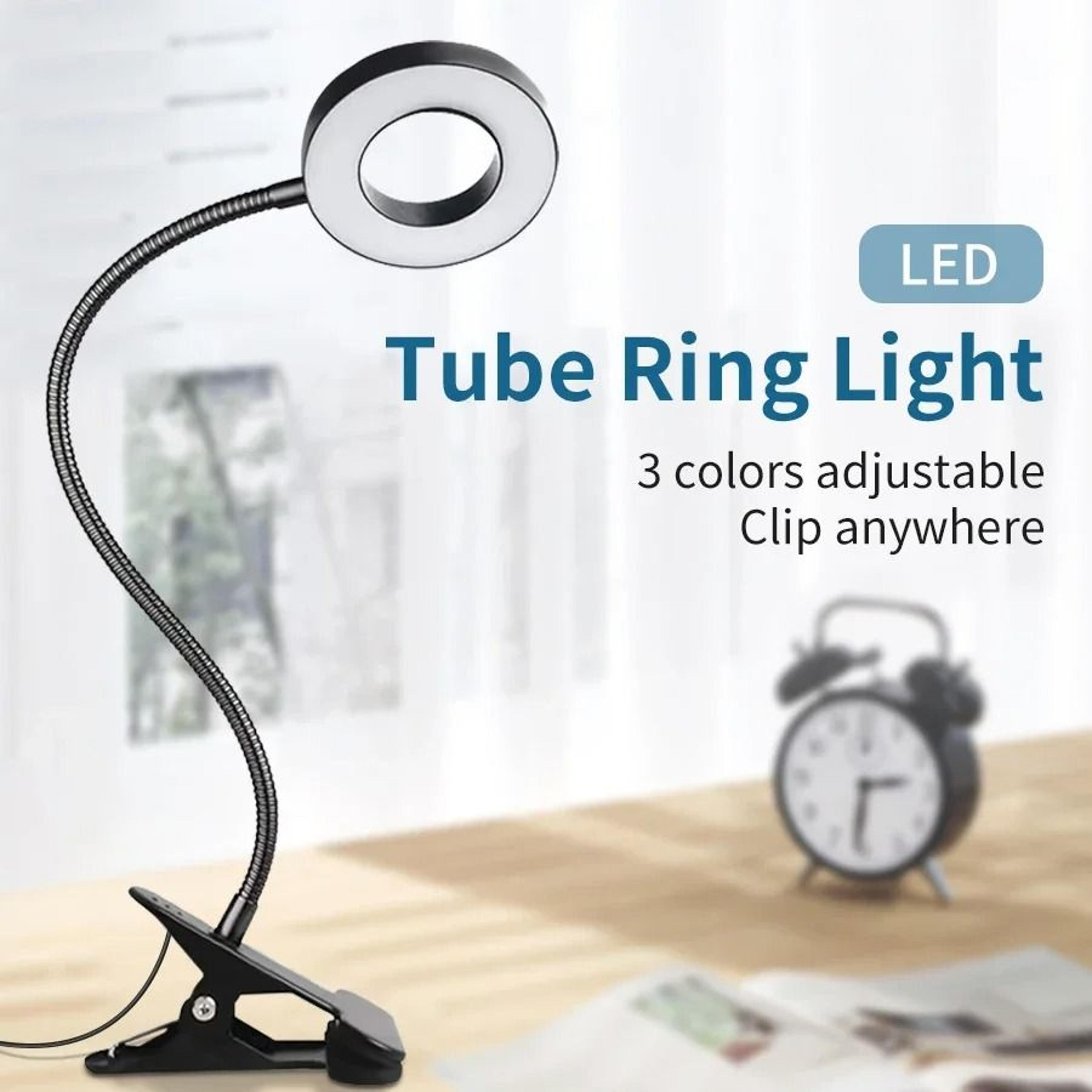 USB Foldable Clip On Desk Lamp 48 LED 360 Degree Flexible Gooseneck 3 Level Dimming Reading Table L 5