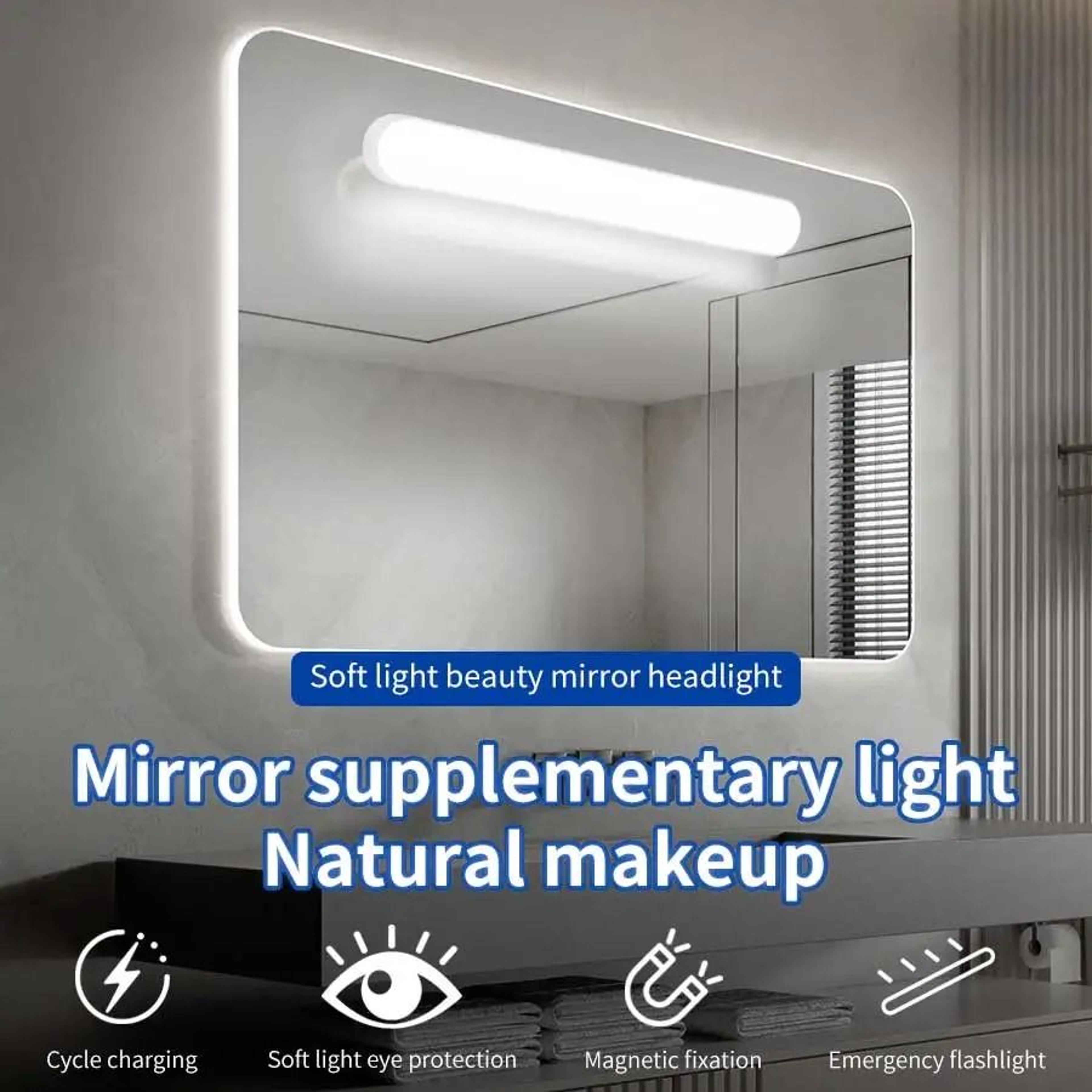 magnetic hanging led desk lamp usb rechargeable 3 color touch switch vanity mirror cabinet light bar
