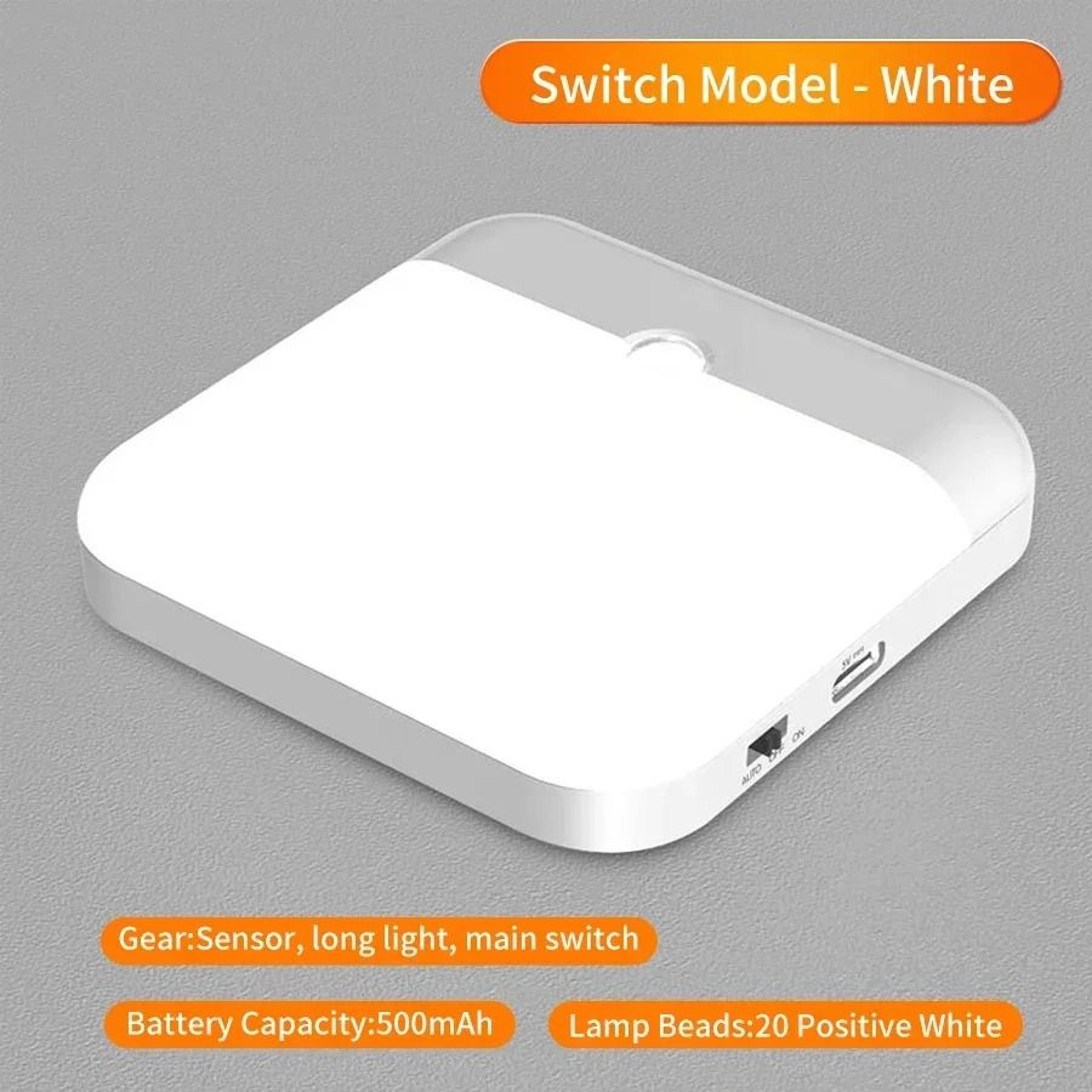 Motion Sensor LED Night Light Square Lamp USB Type C Charging Cordless Stair Hallway Wardrobe Puck  8