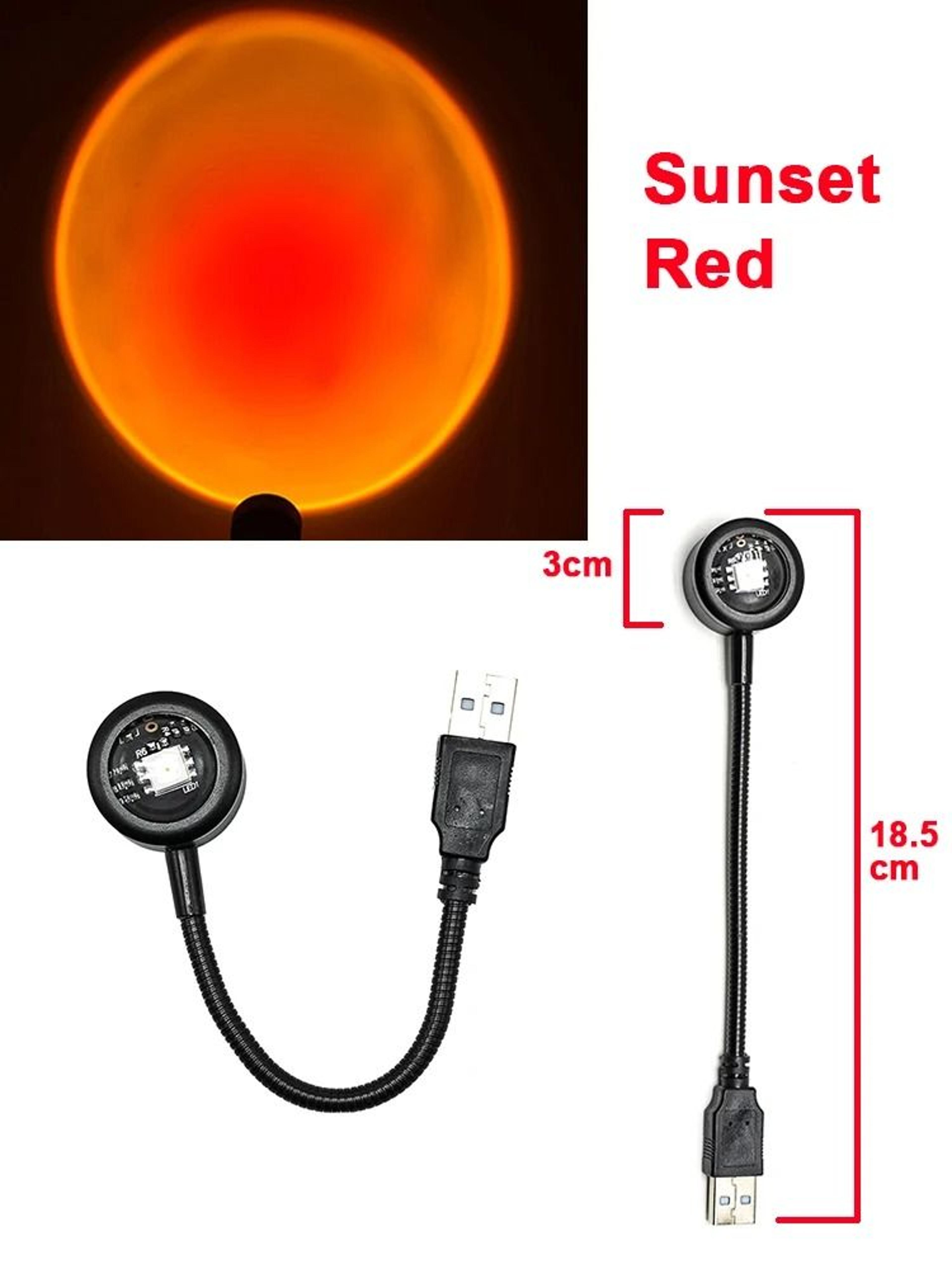 USB Sunset Atmosphere Projection Lamp Rainbow Night Light Rotating Halo Projector For Photography W 6