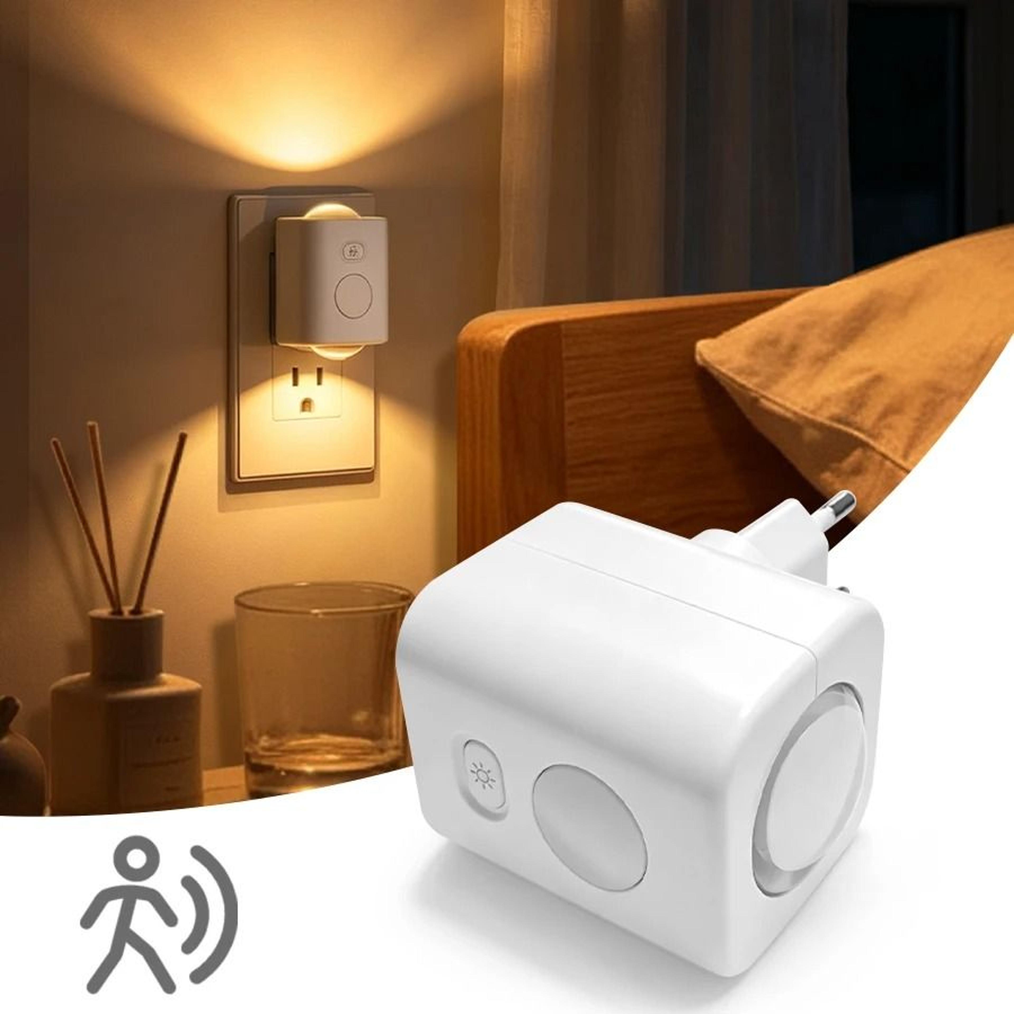 Motion Sensor Plug In Night Light Dimmable RGB Color Changing LED Wall Lamp 0