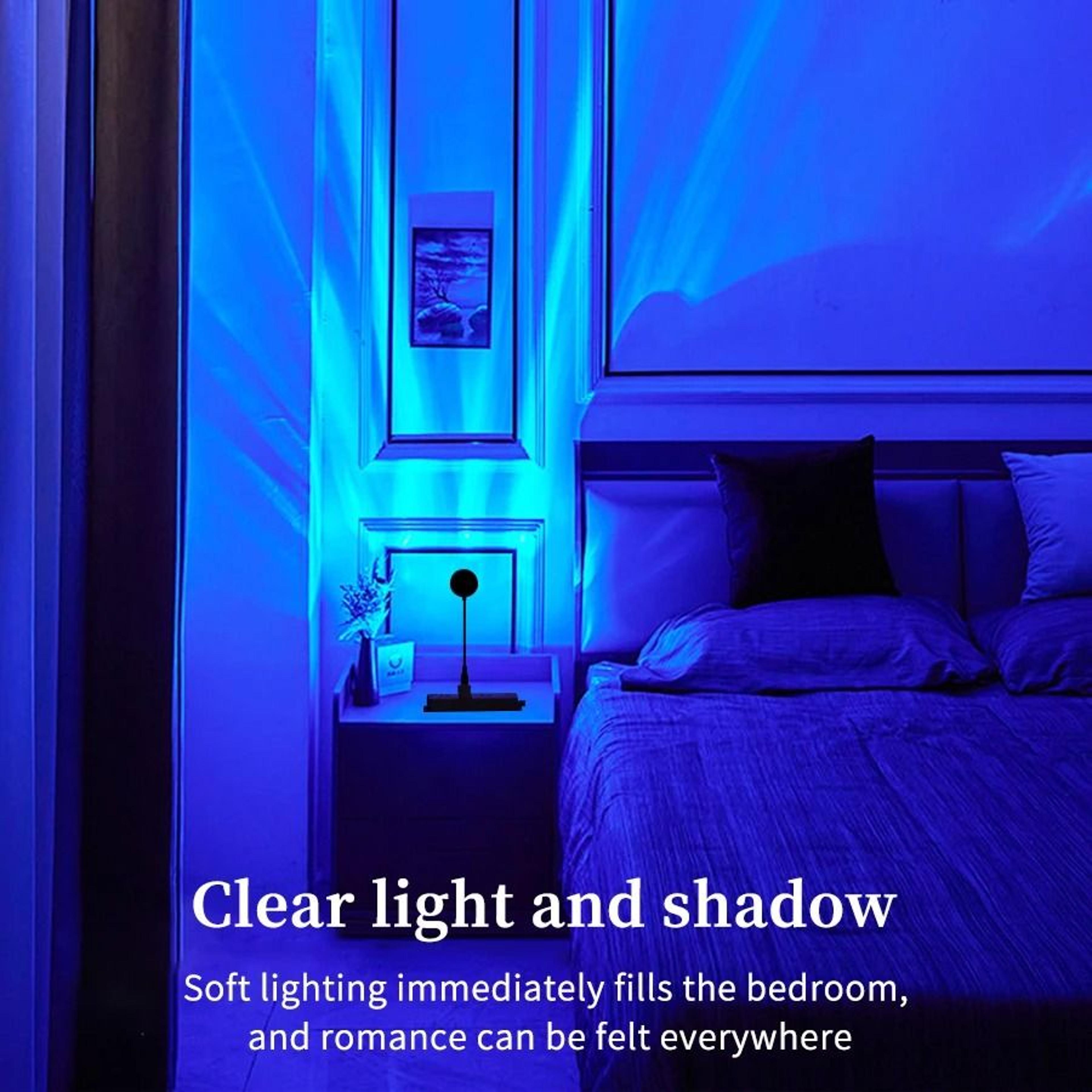 Water Ripple Aurora Projection Ambient Light USB Touch Remote Color Changing Lamp 3