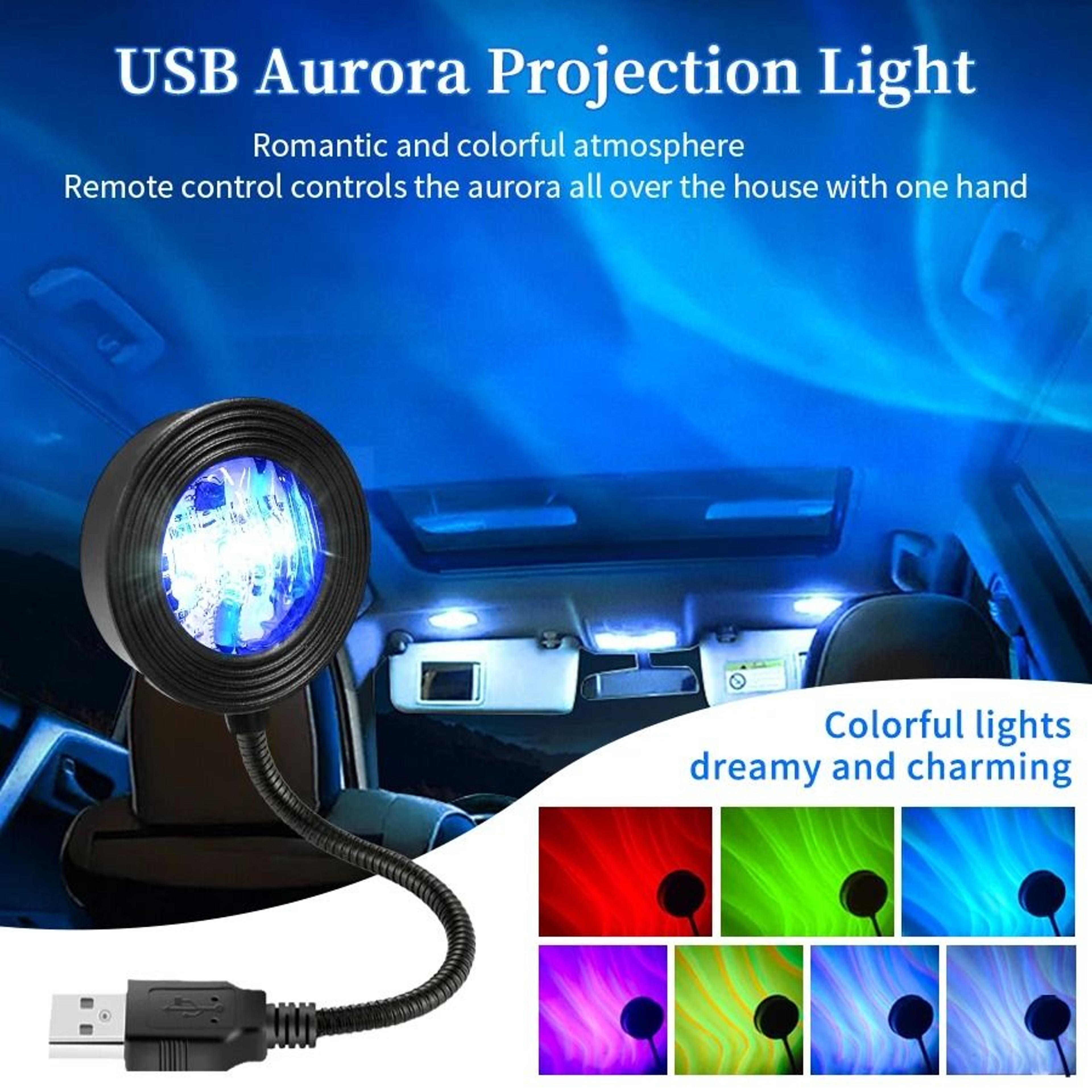 Water Ripple Aurora Projection Ambient Light USB Touch Remote Color Changing Lamp 0